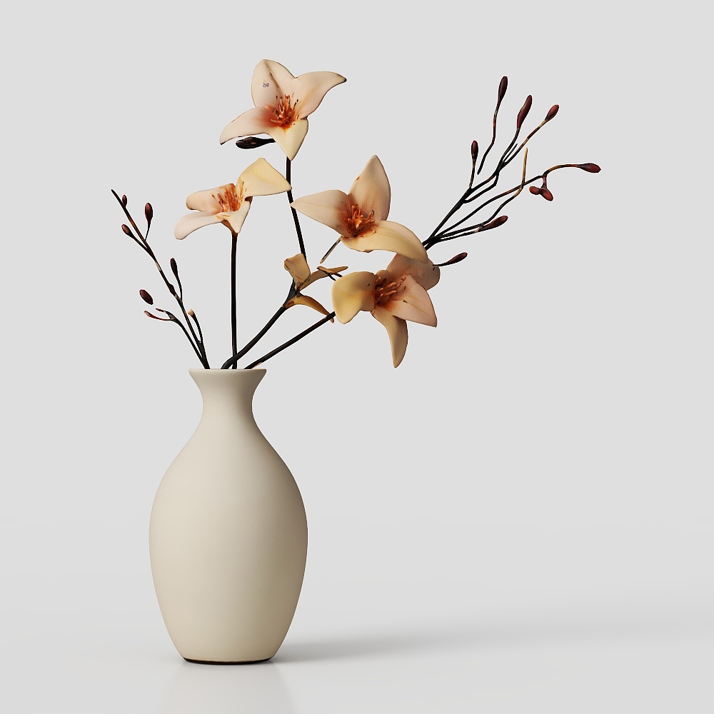 新中式花瓶摆件3D模型
