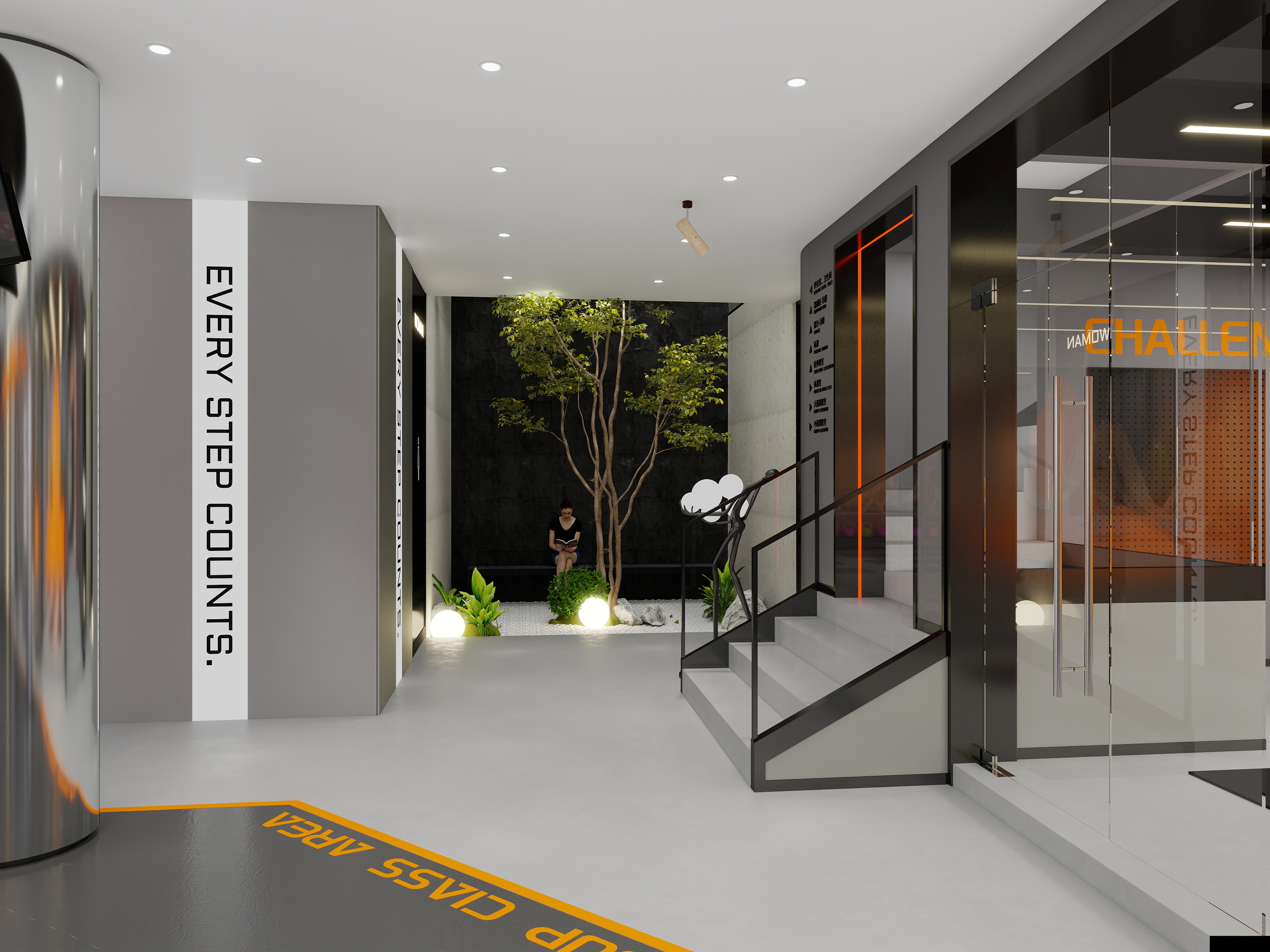 凸点空间设计-Super S综合运动训练馆-橙色 - 副本-装修设计方案