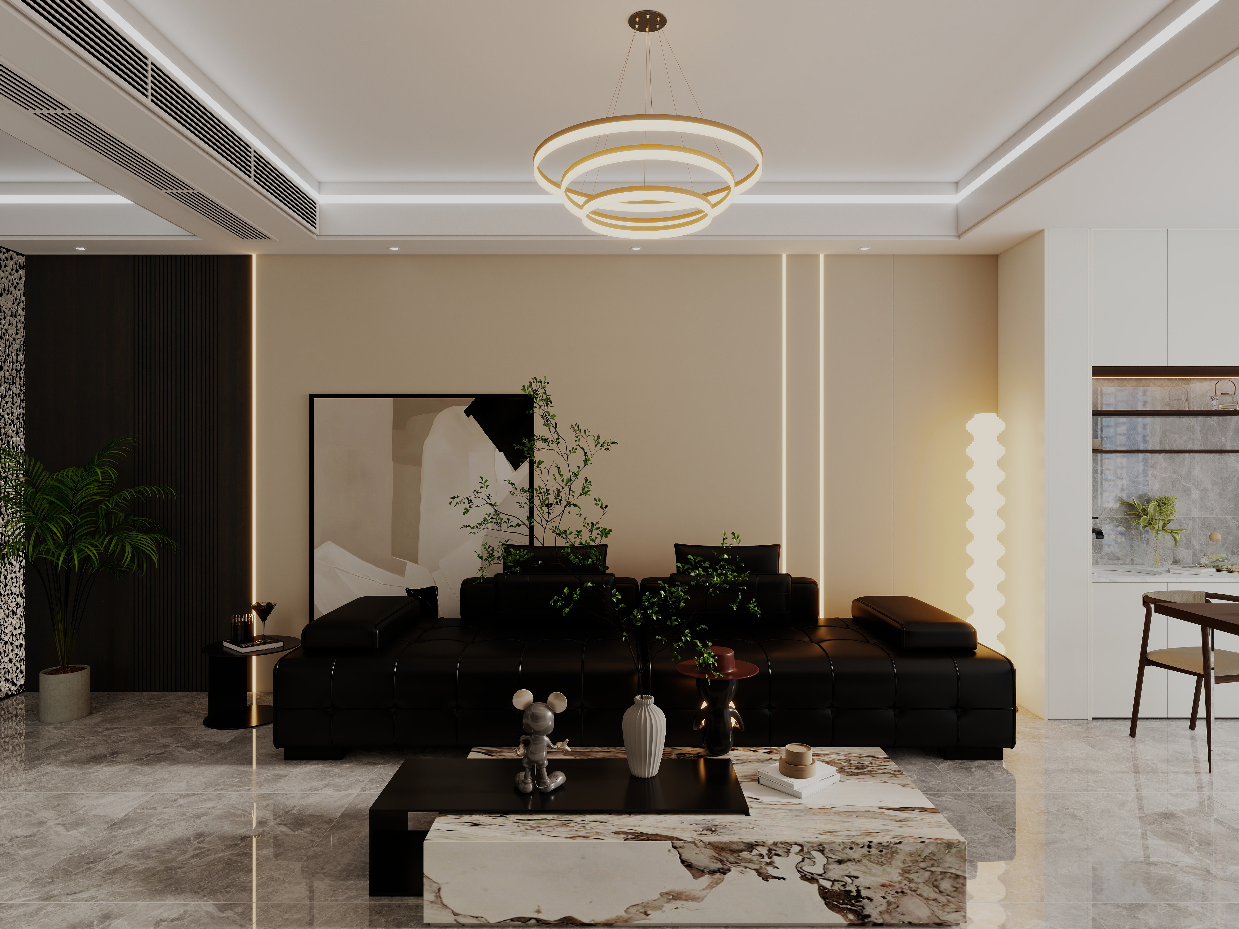 艺雅丽-126平现代轻奢 装修效果图