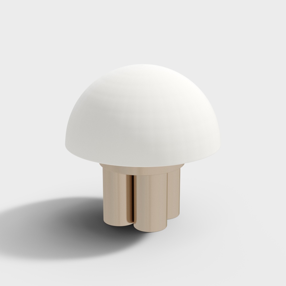 现代奶油风台灯3D模型