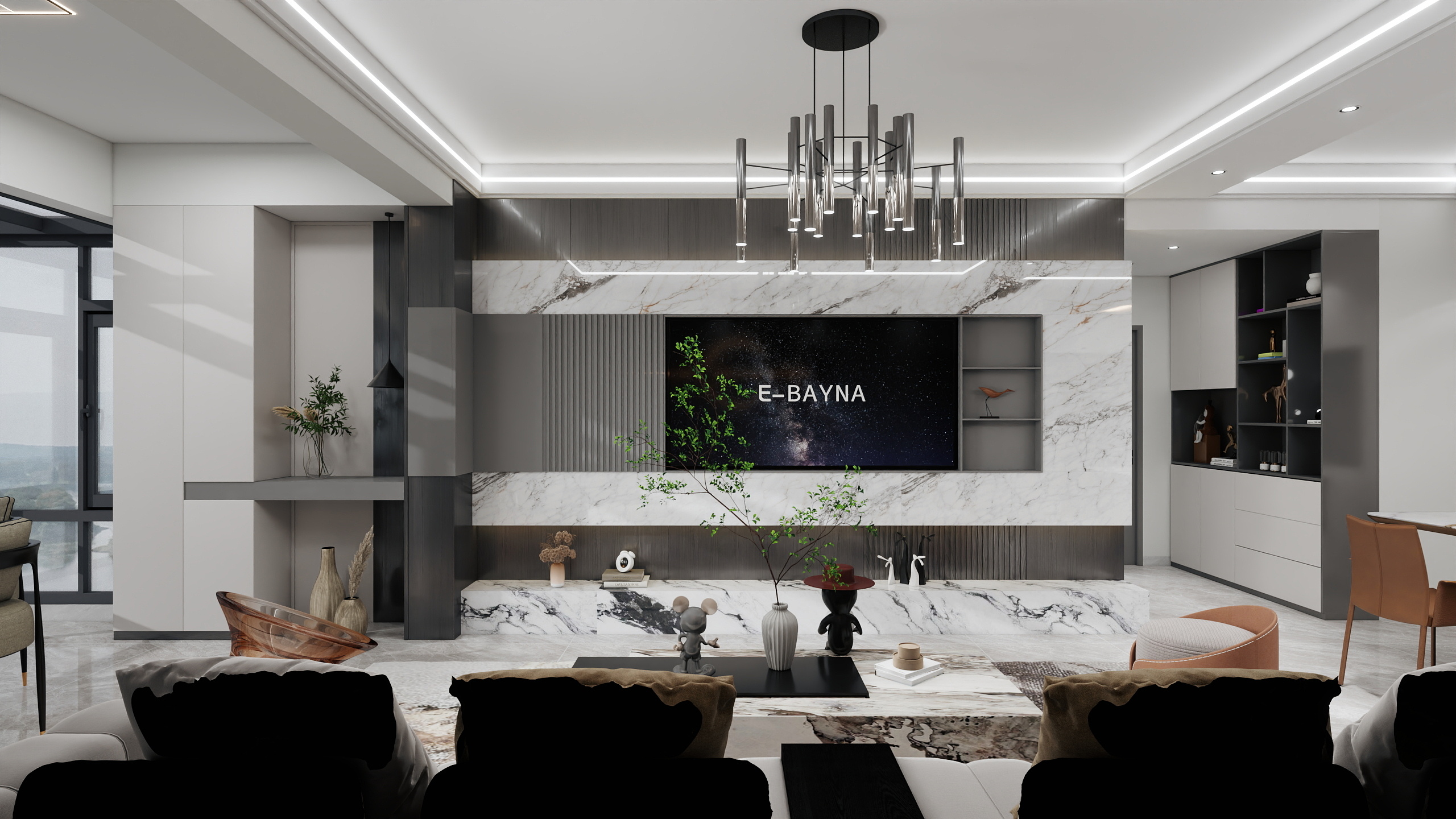 大班装饰集团设计中心-南悦海岸7-2-803田景松效果图-装修设计方案