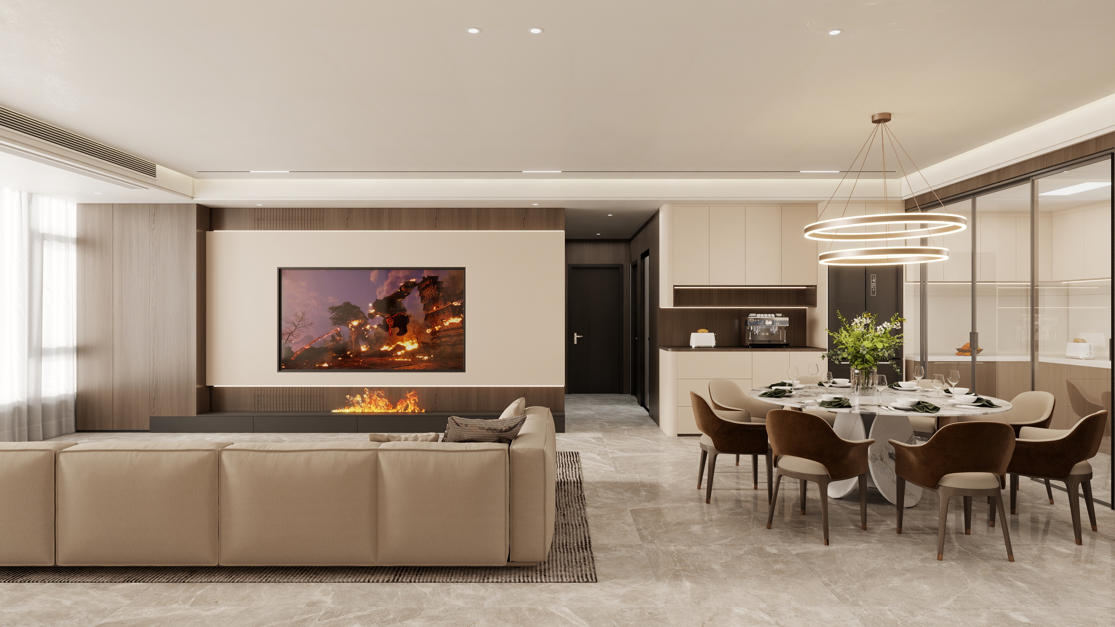 壹诺设计工作室-意式简约装修效果图