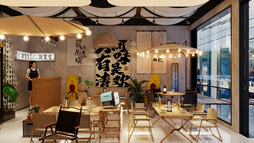 终终-米线店装修效果图
