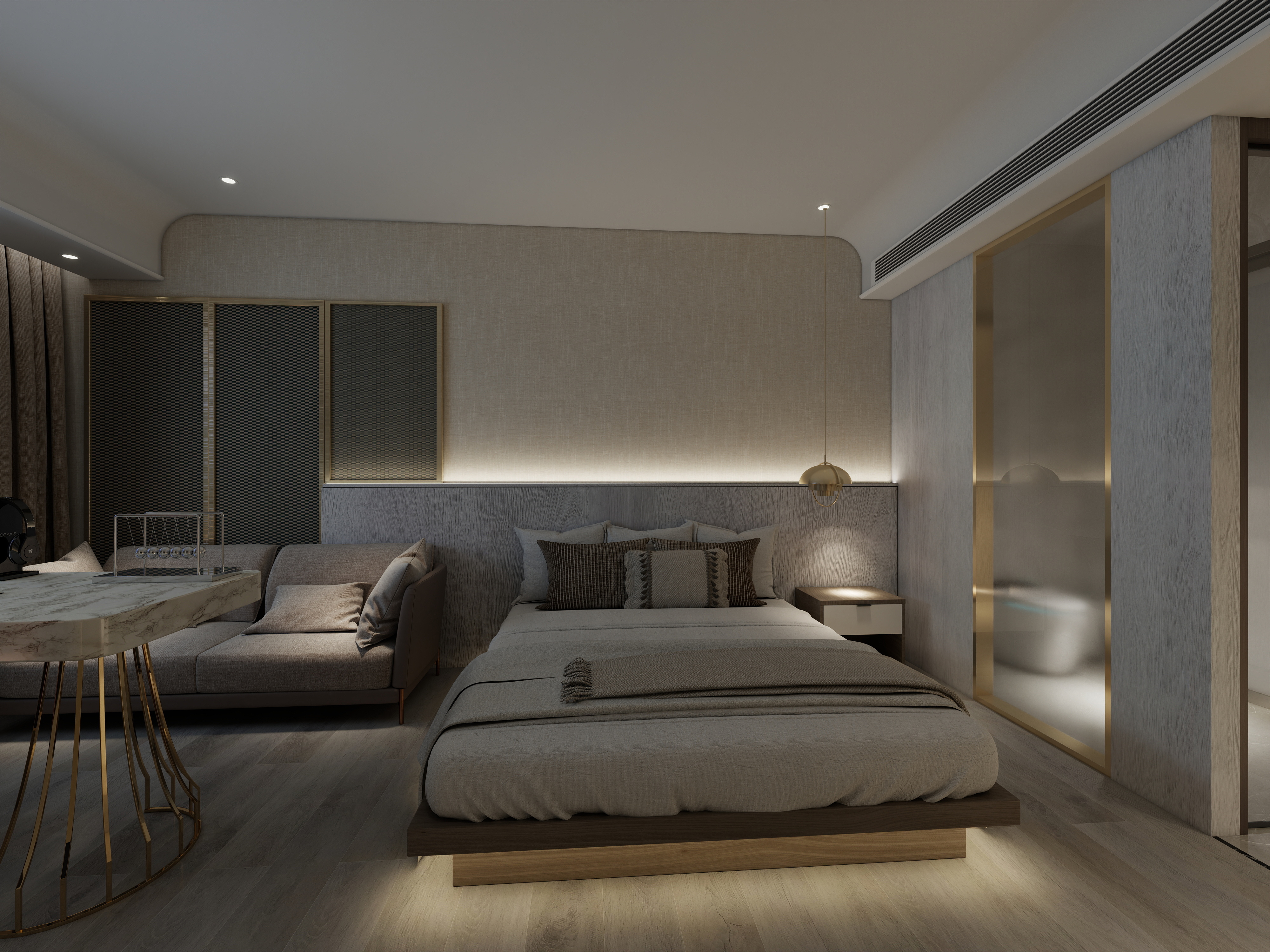 TRAU清静-酒店单间效果-装修设计方案