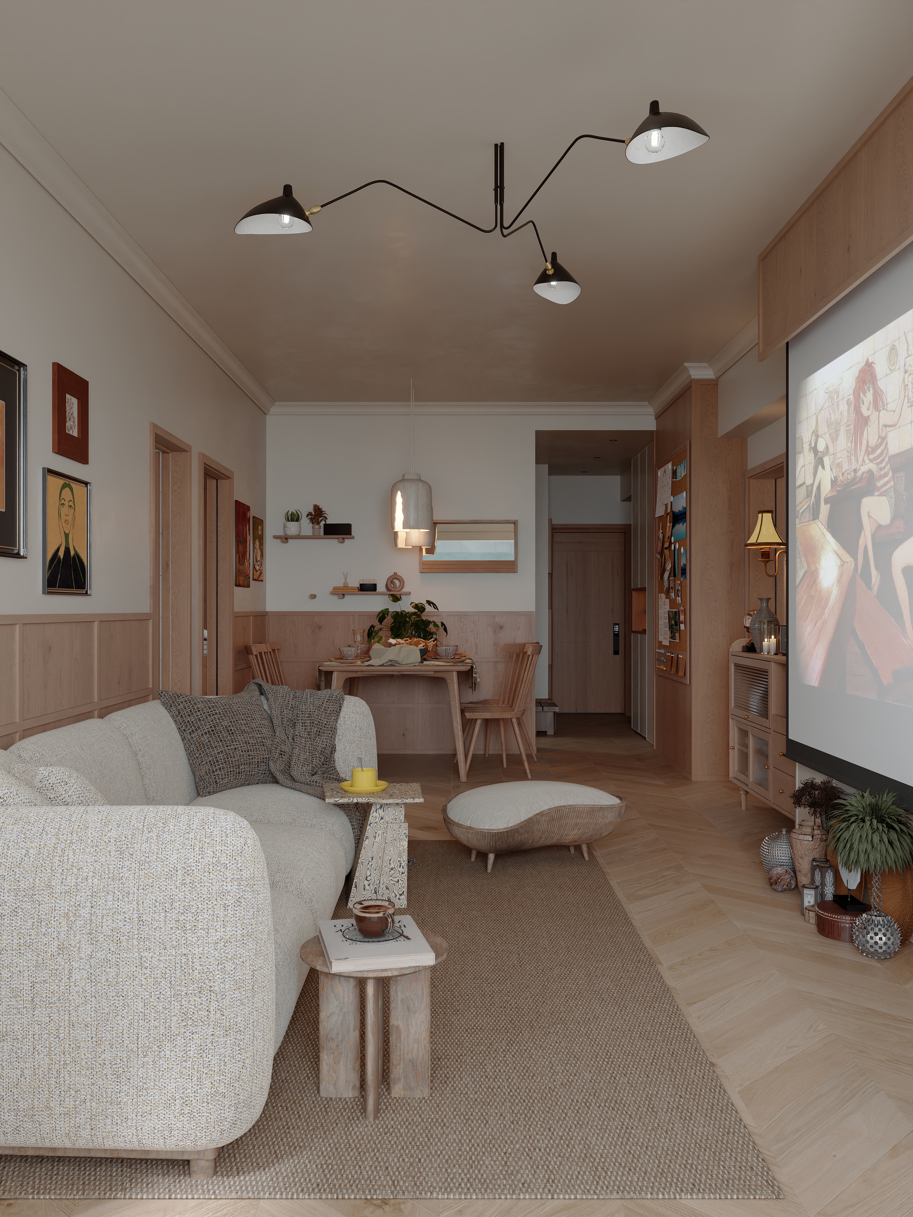 小猪佩奇认真版-96㎡2室-装修设计方案