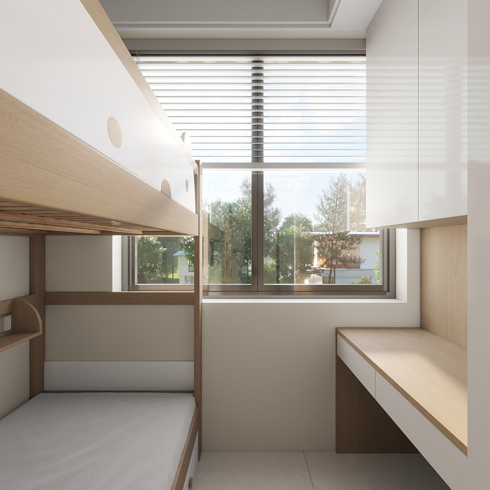 艺雅丽-32平小户型现代简约 一层卧室装修效果图第3张