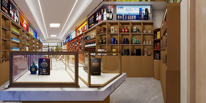 效果图代画-小曹-烟酒店-装修设计方案