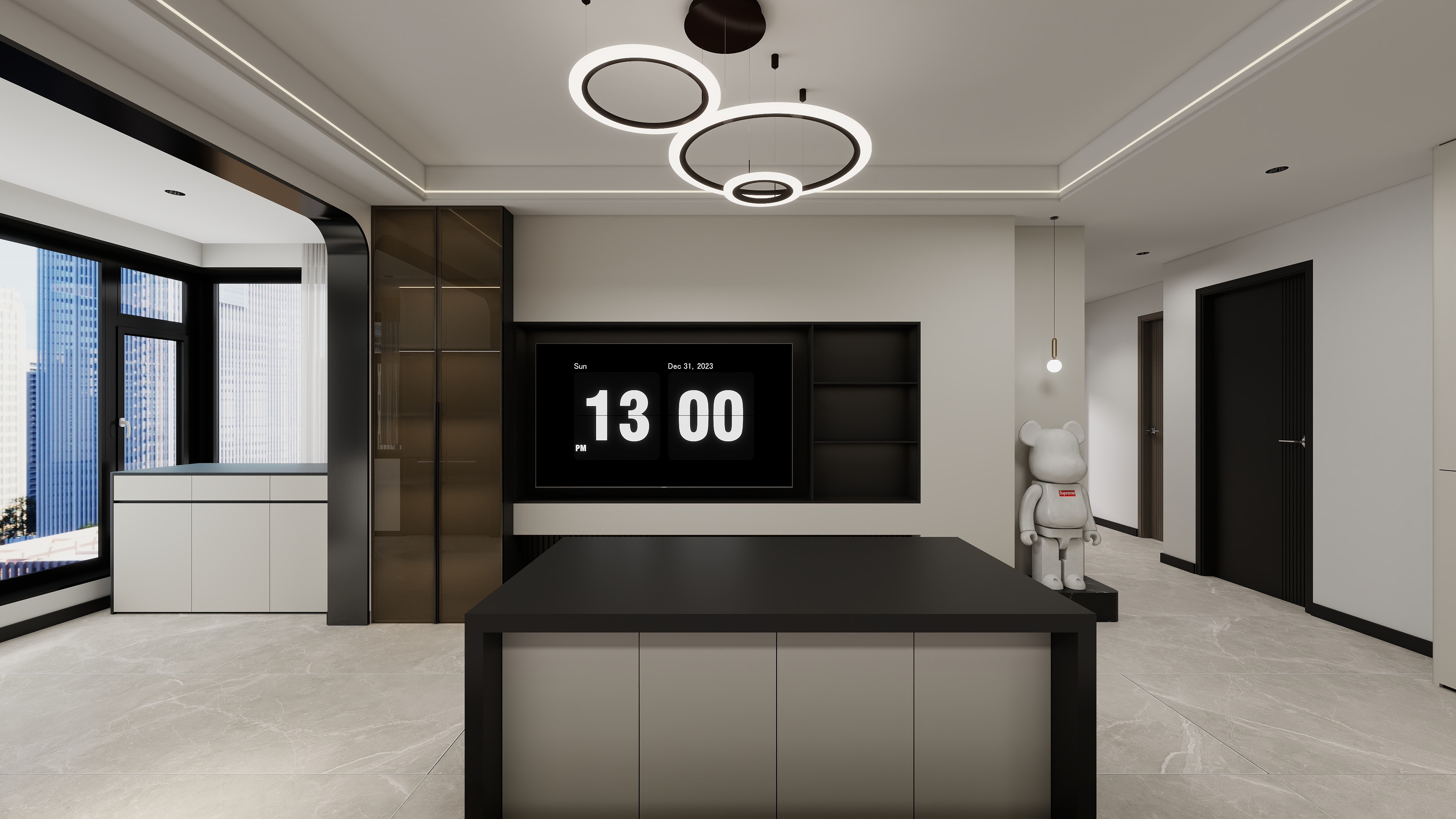 艺雅丽-104平现代简约 装修效果图