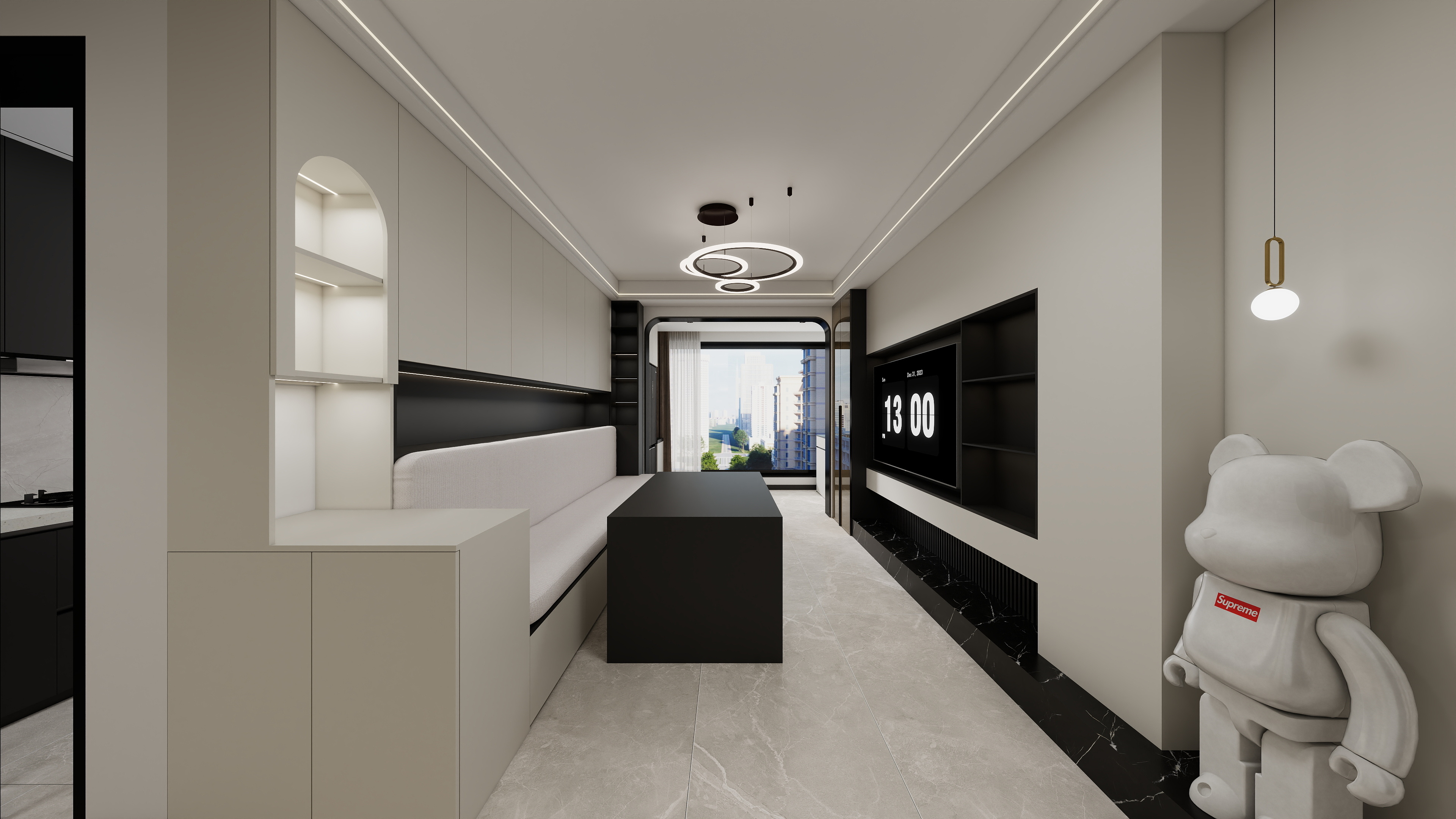 艺雅丽-104平现代简约 装修效果图