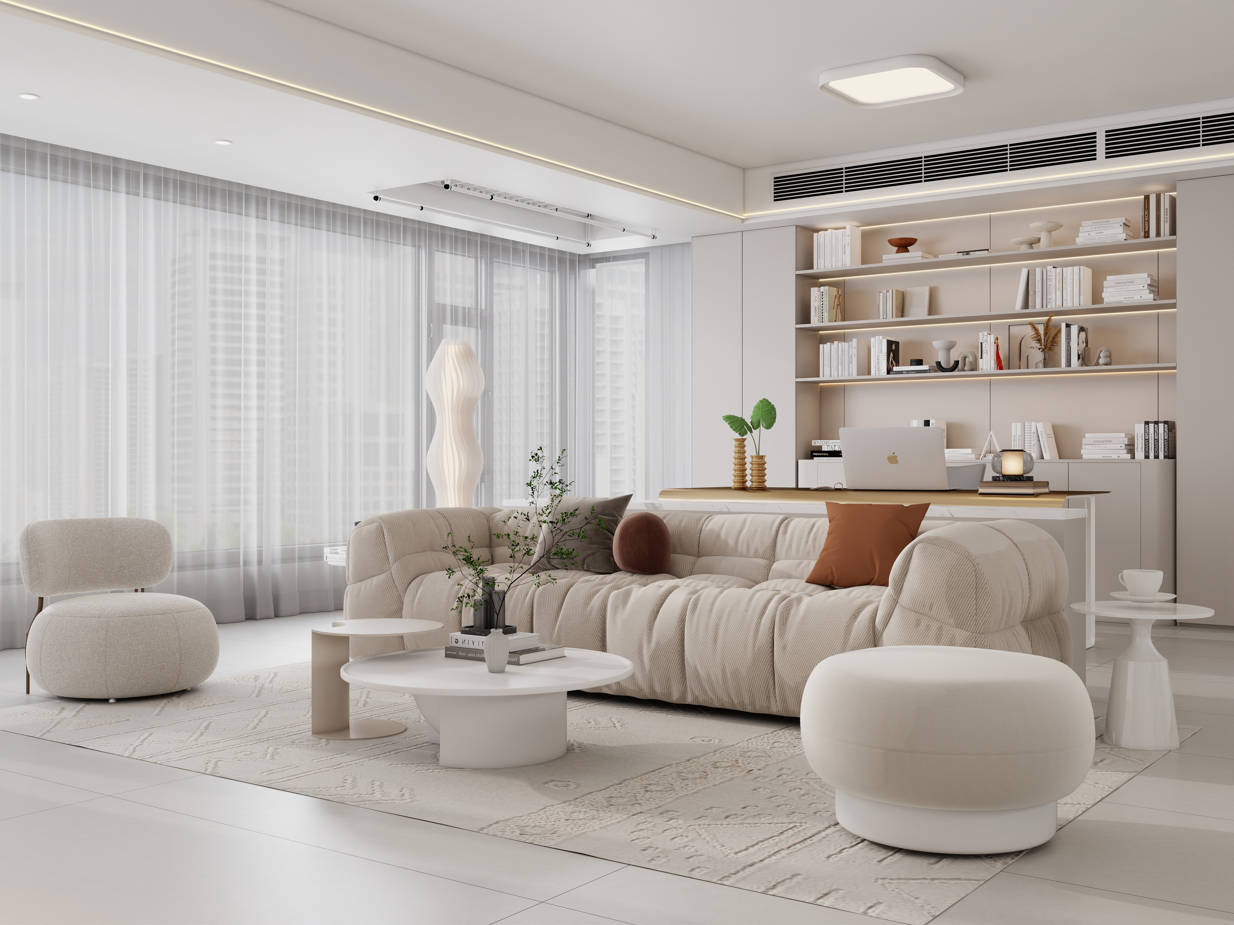 庄育霖-旭辉中央公园134平现代4室装修效果图