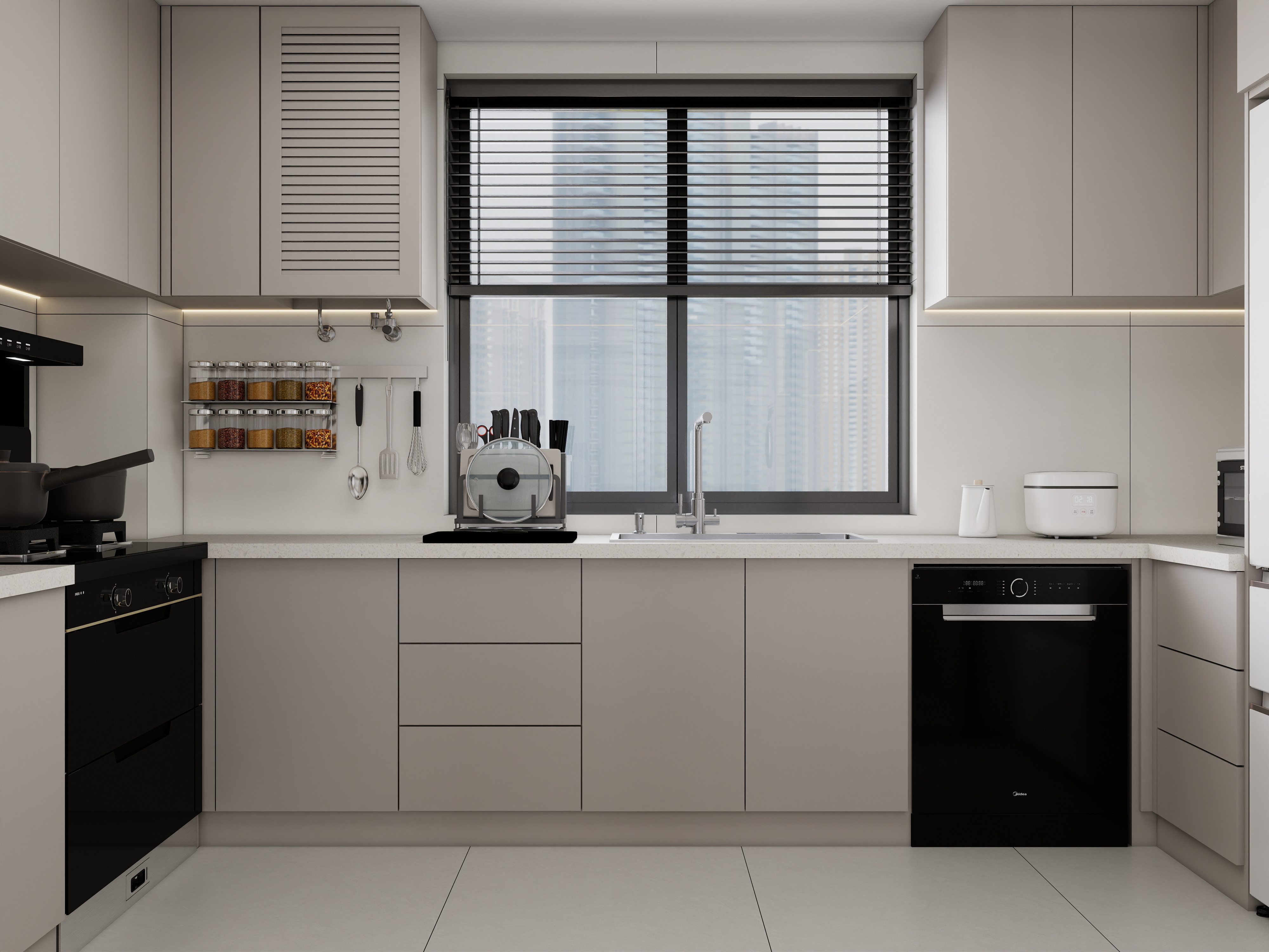 庄育霖-旭辉中央公园134平现代4室装修效果图