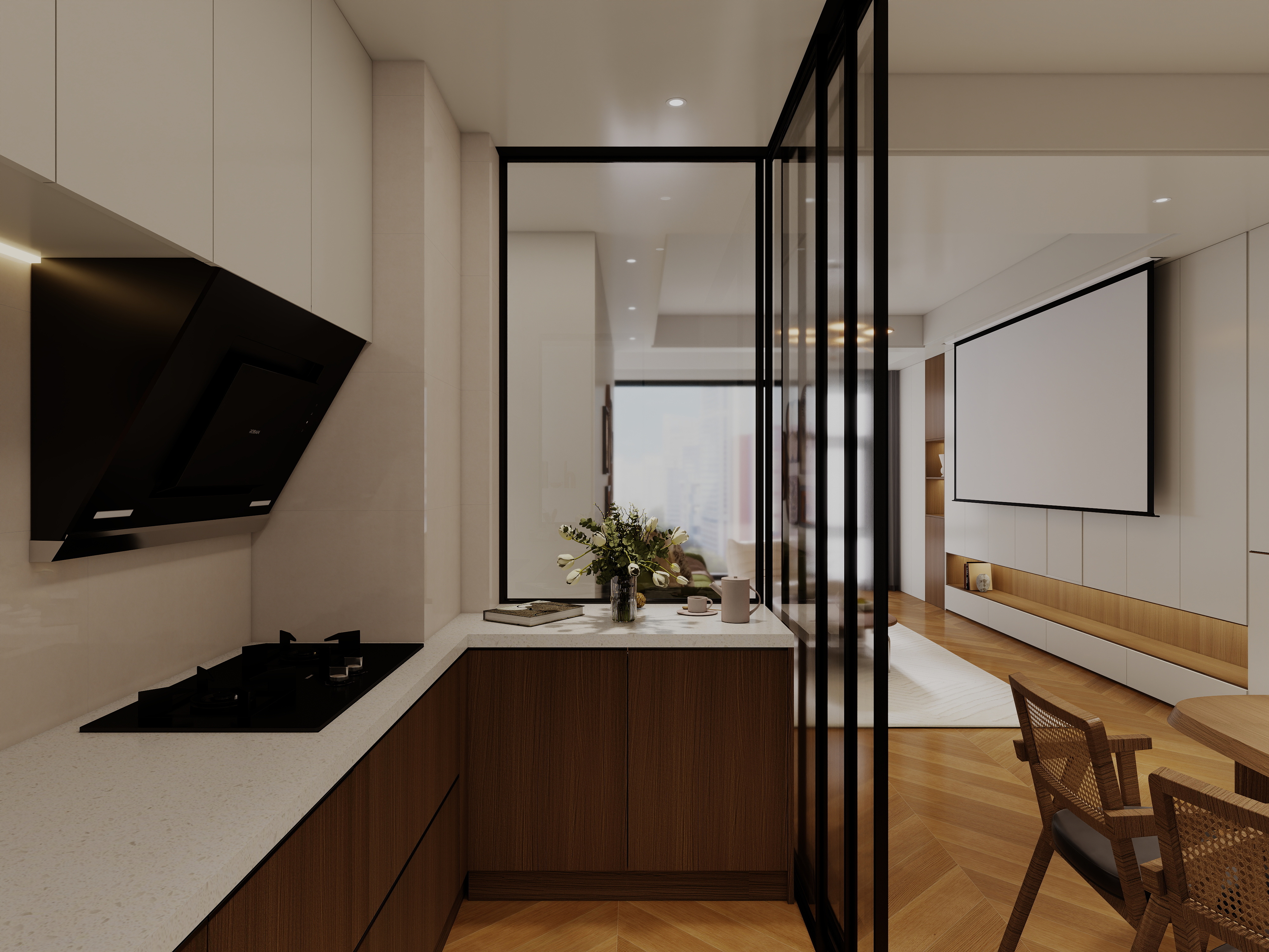 艺雅丽-112平中古简约风一层厨房装修效果图第2张