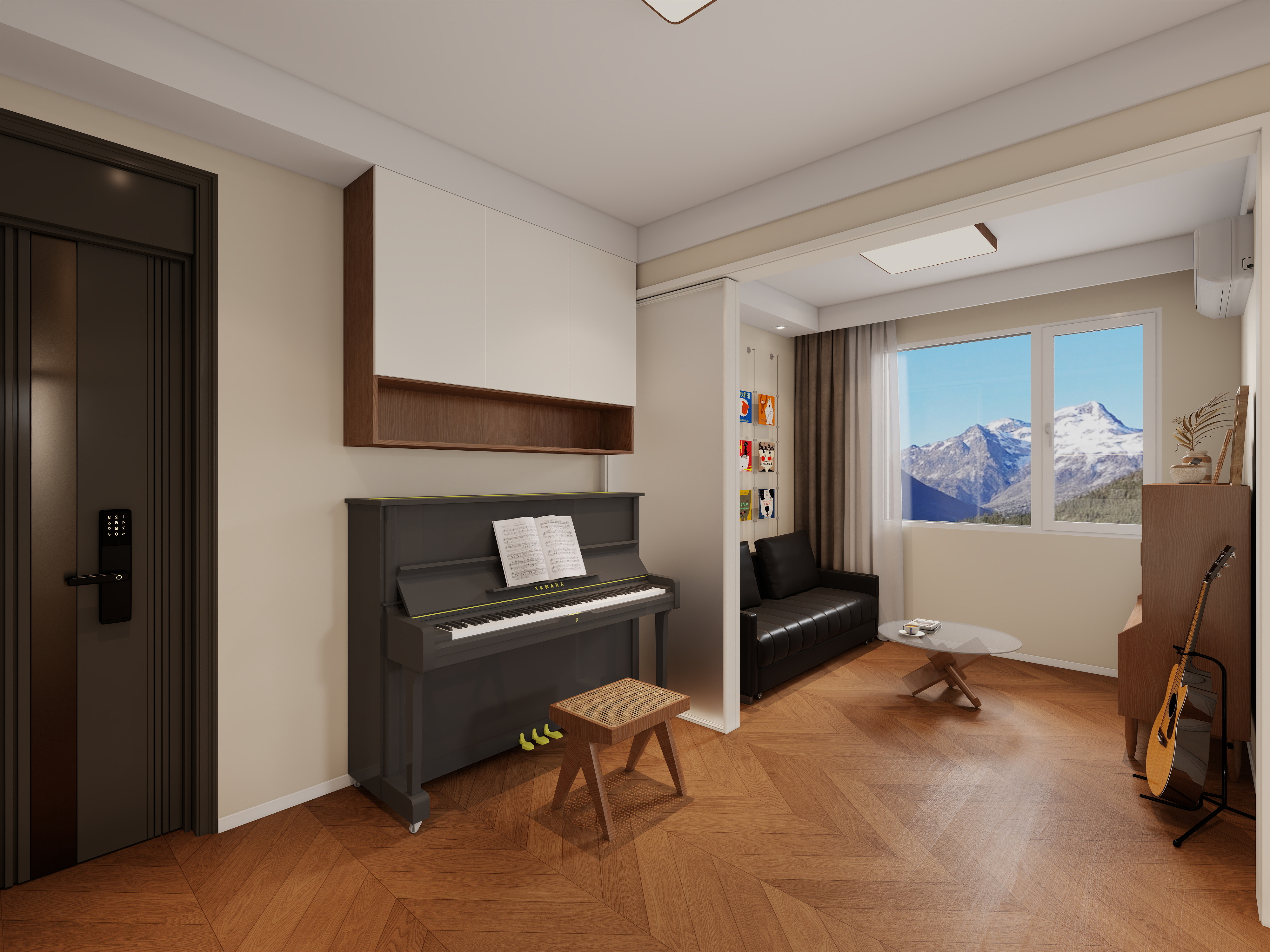 胖头鱼设计-亲和良园奶油原木73㎡两室-装修设计方案