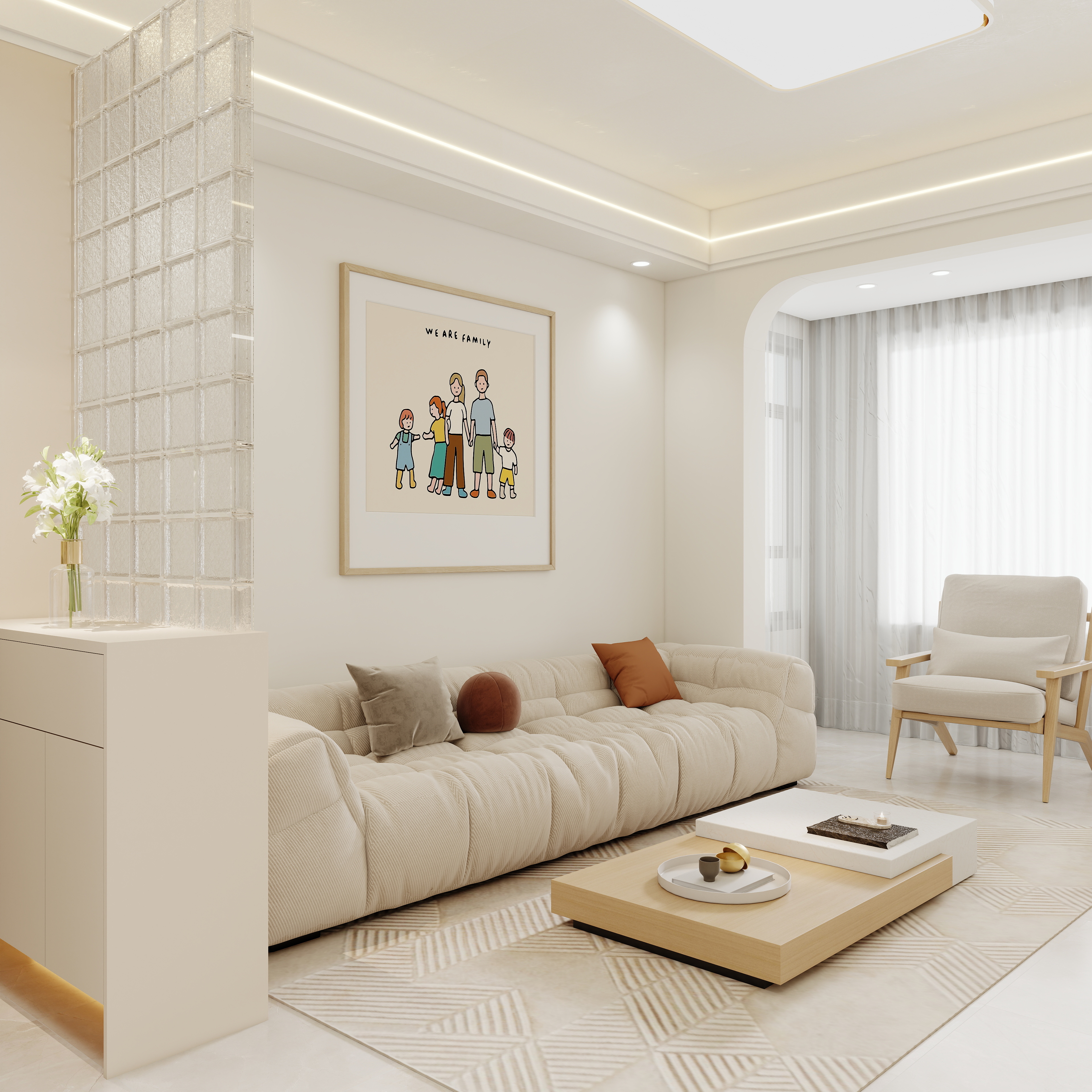 壹诺设计工作室-奶油风装修效果图