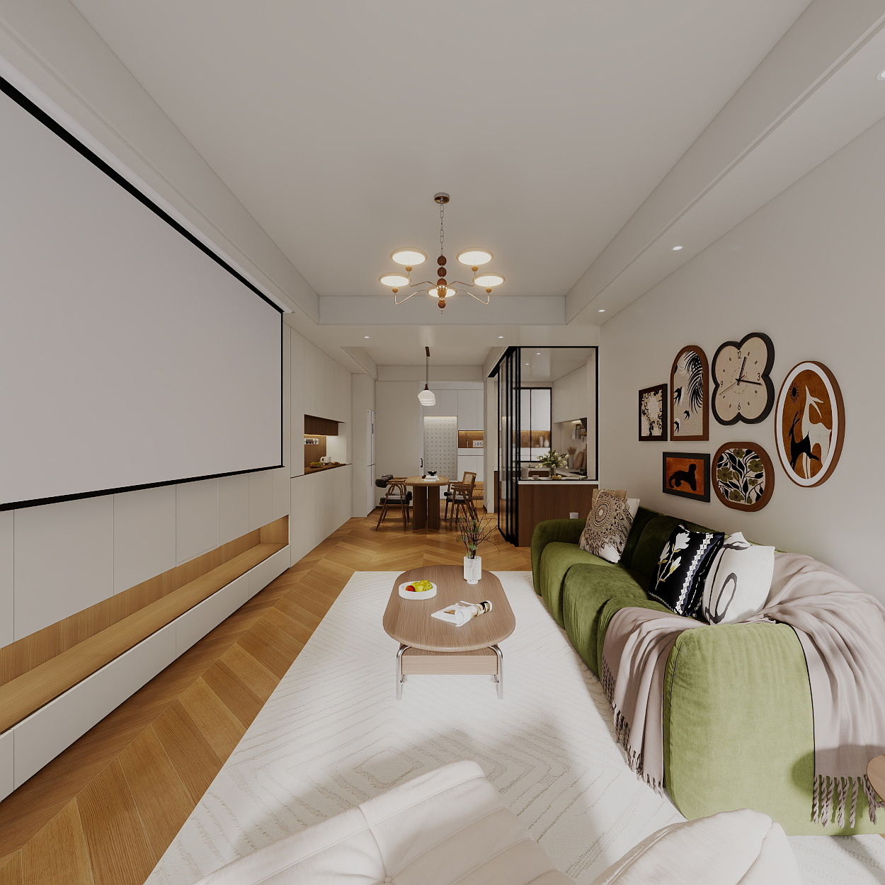 艺雅丽-112平中古简约风一层景观阳台装修效果图第3张