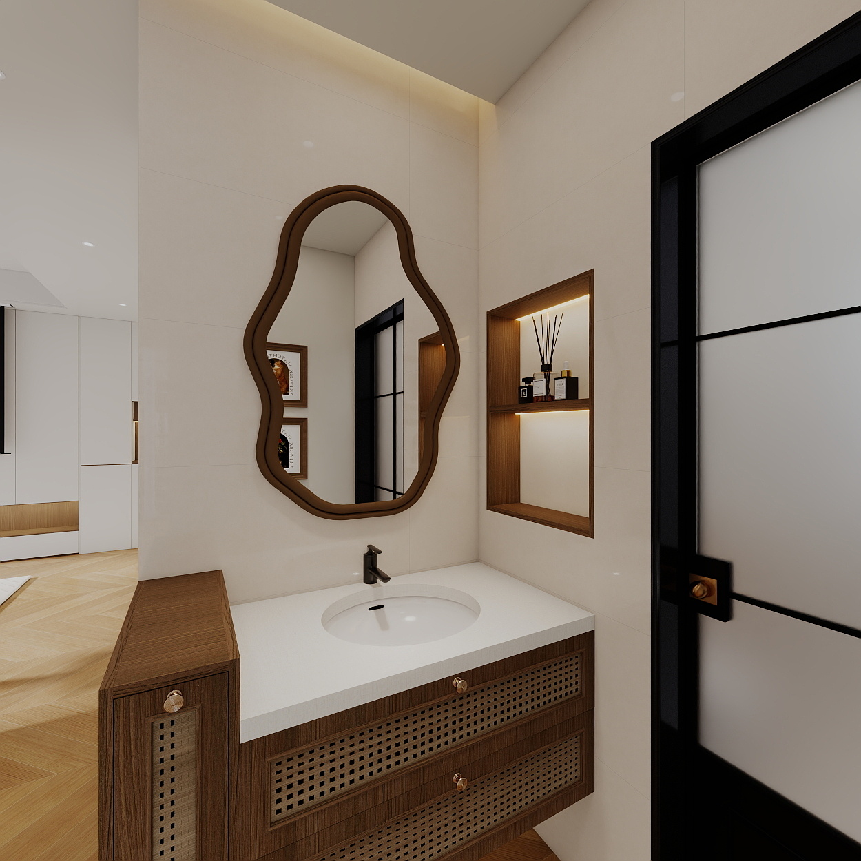 艺雅丽-112平中古简约风一层干区装修效果图第3张