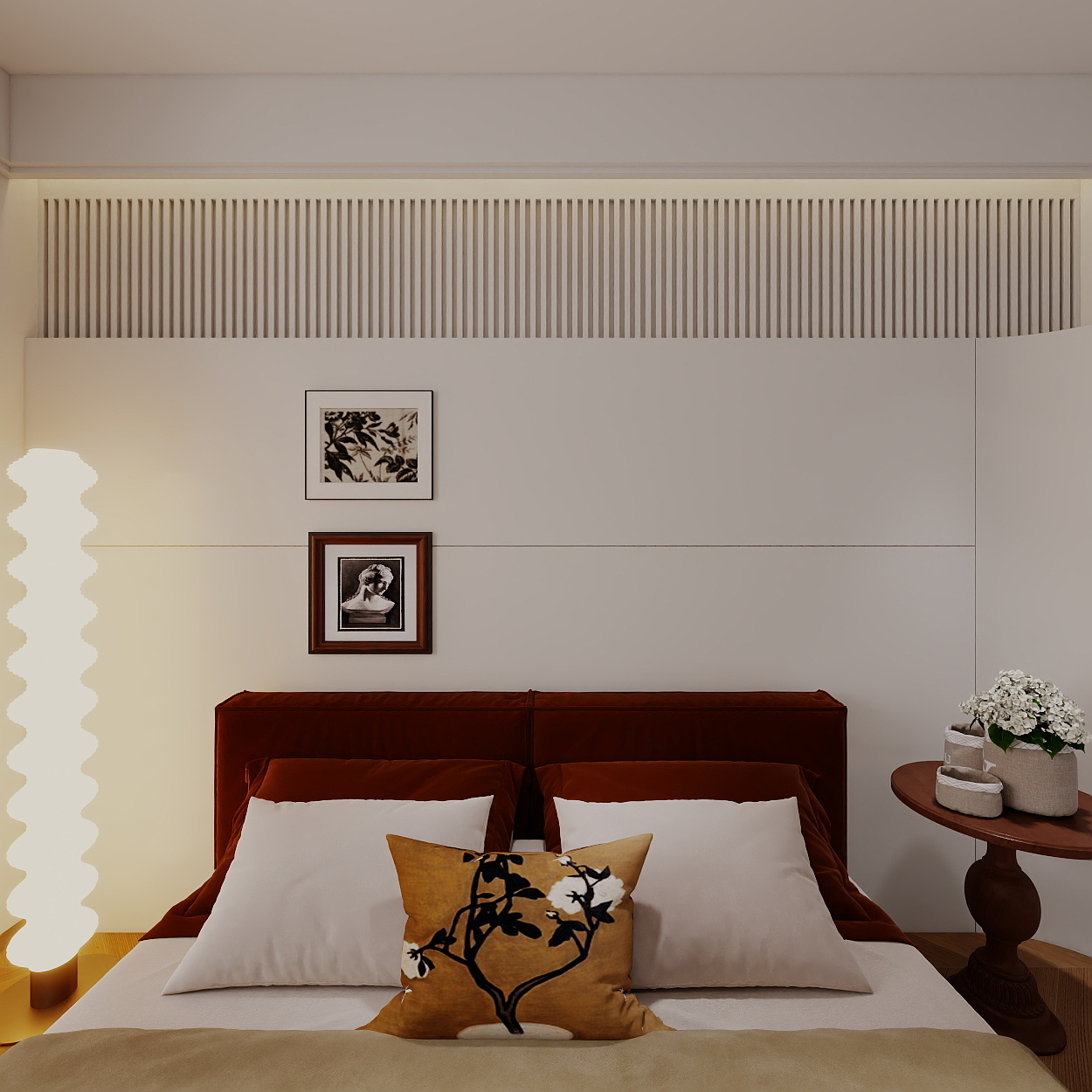 艺雅丽-112平中古简约风一层主卧装修效果图第4张