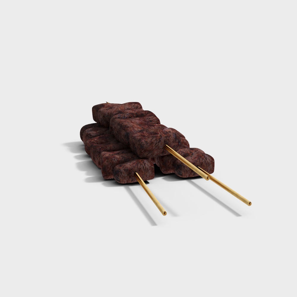 烧烤食物3D模型