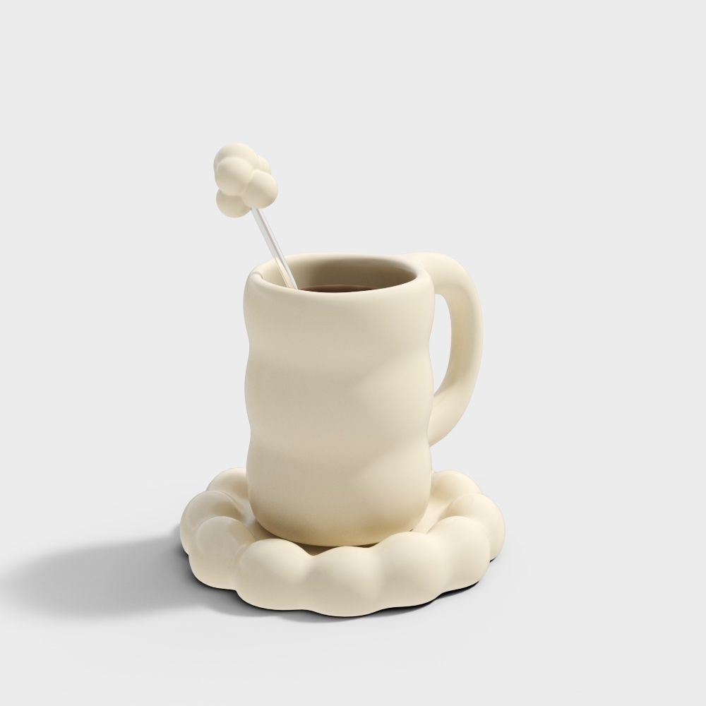 现代马克杯  3D模型