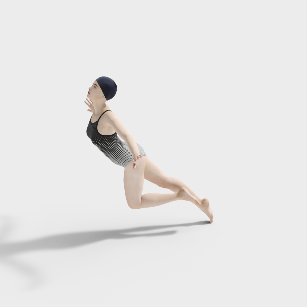 游泳的女人3D模型
