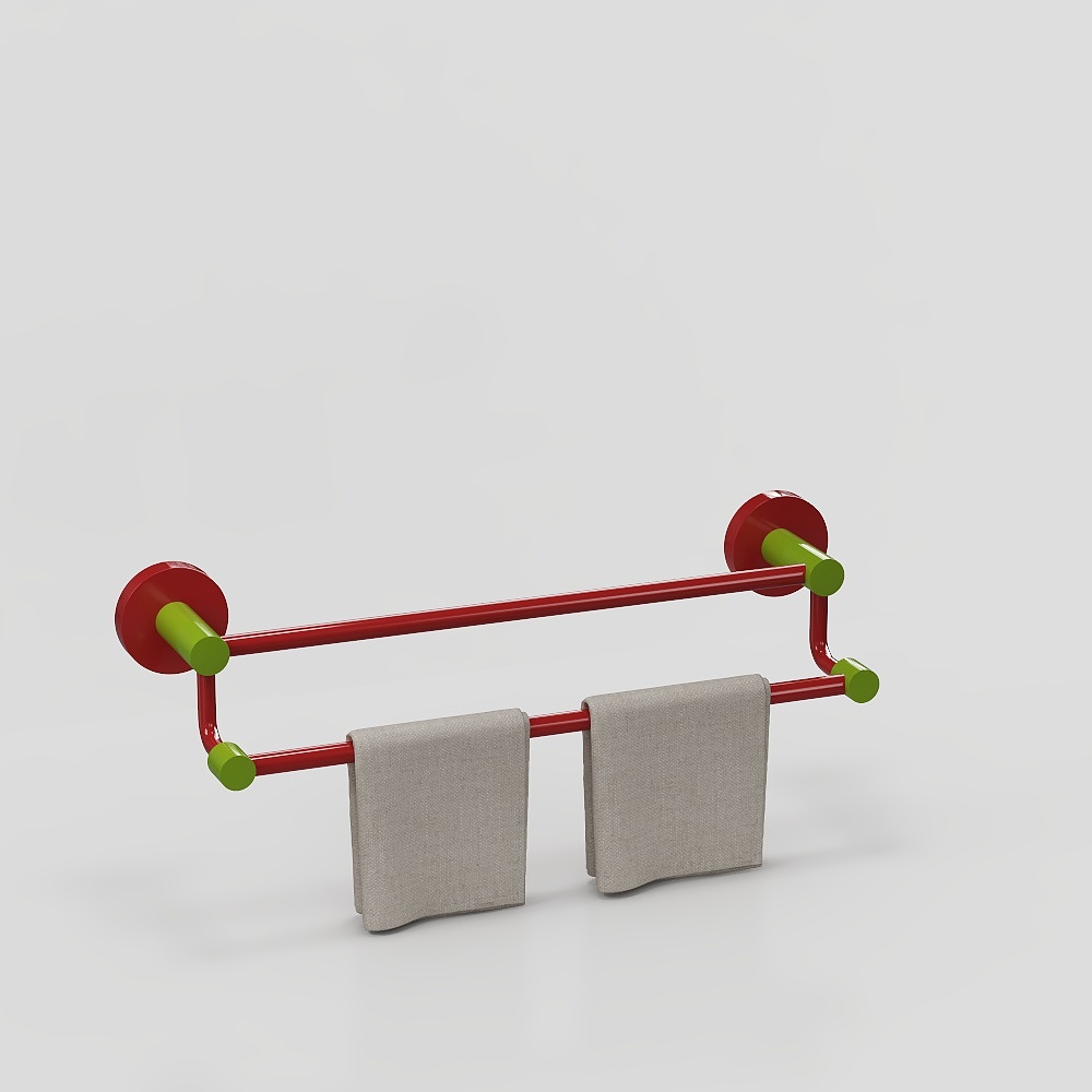 现代毛巾架3D模型