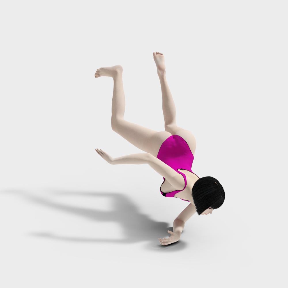 游泳的女人3D模型