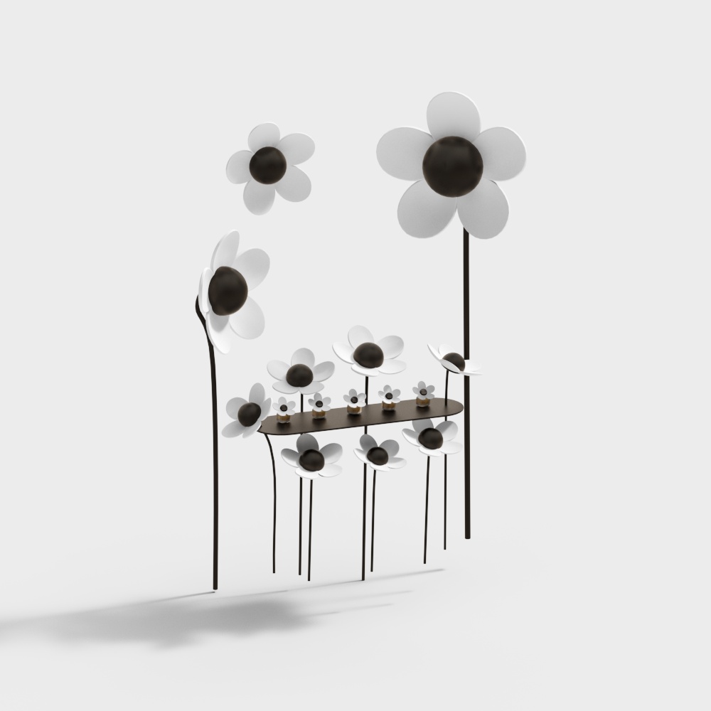 花朵美陈展架3D模型