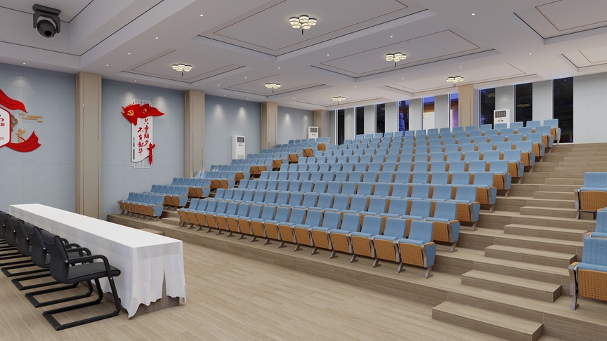 wech-学校大礼堂装修效果图