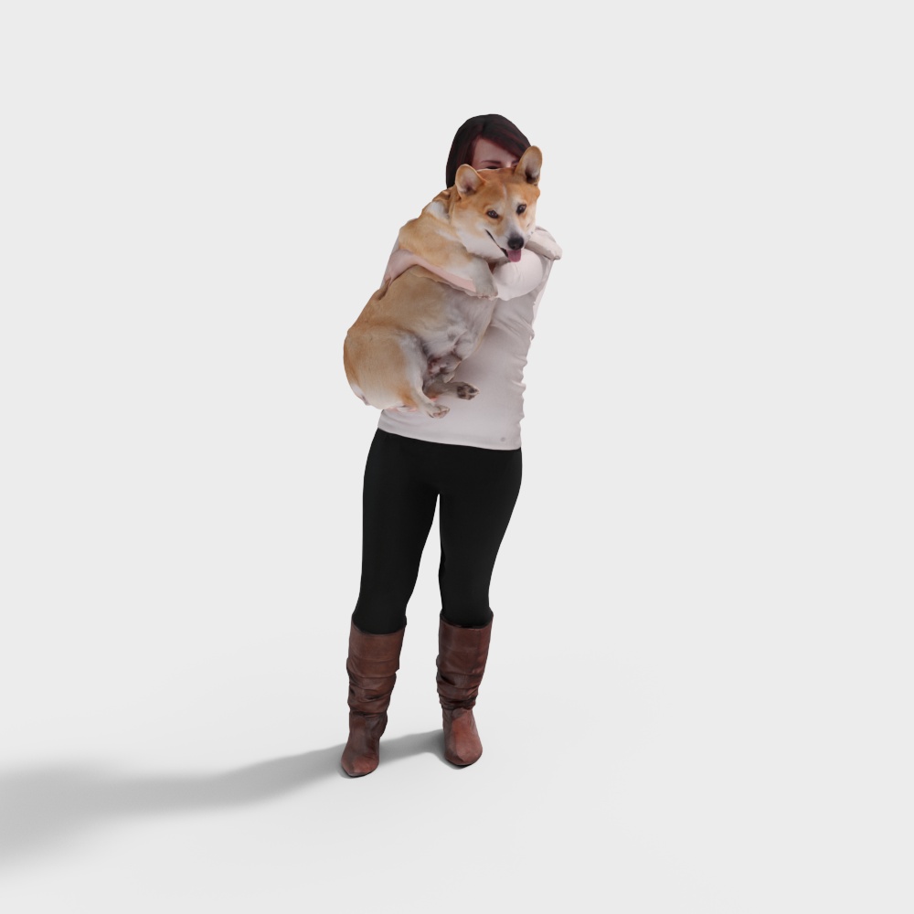 女人-休闲姿势3D模型