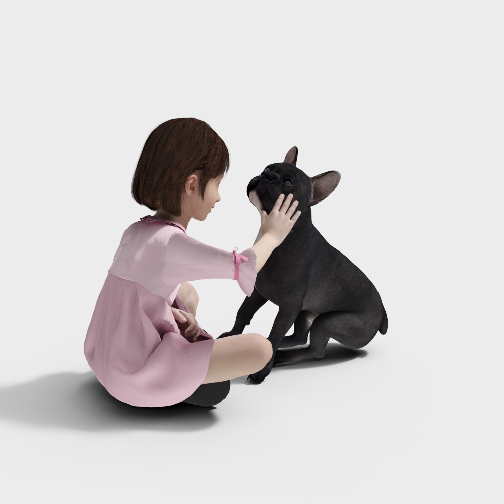 小孩-休闲姿势3D模型