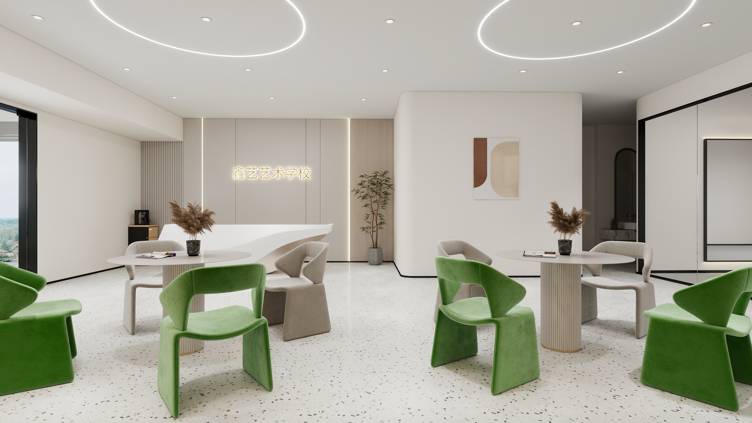 炅楷四象空间局-鑫艺艺术学校-现代-装修设计方案