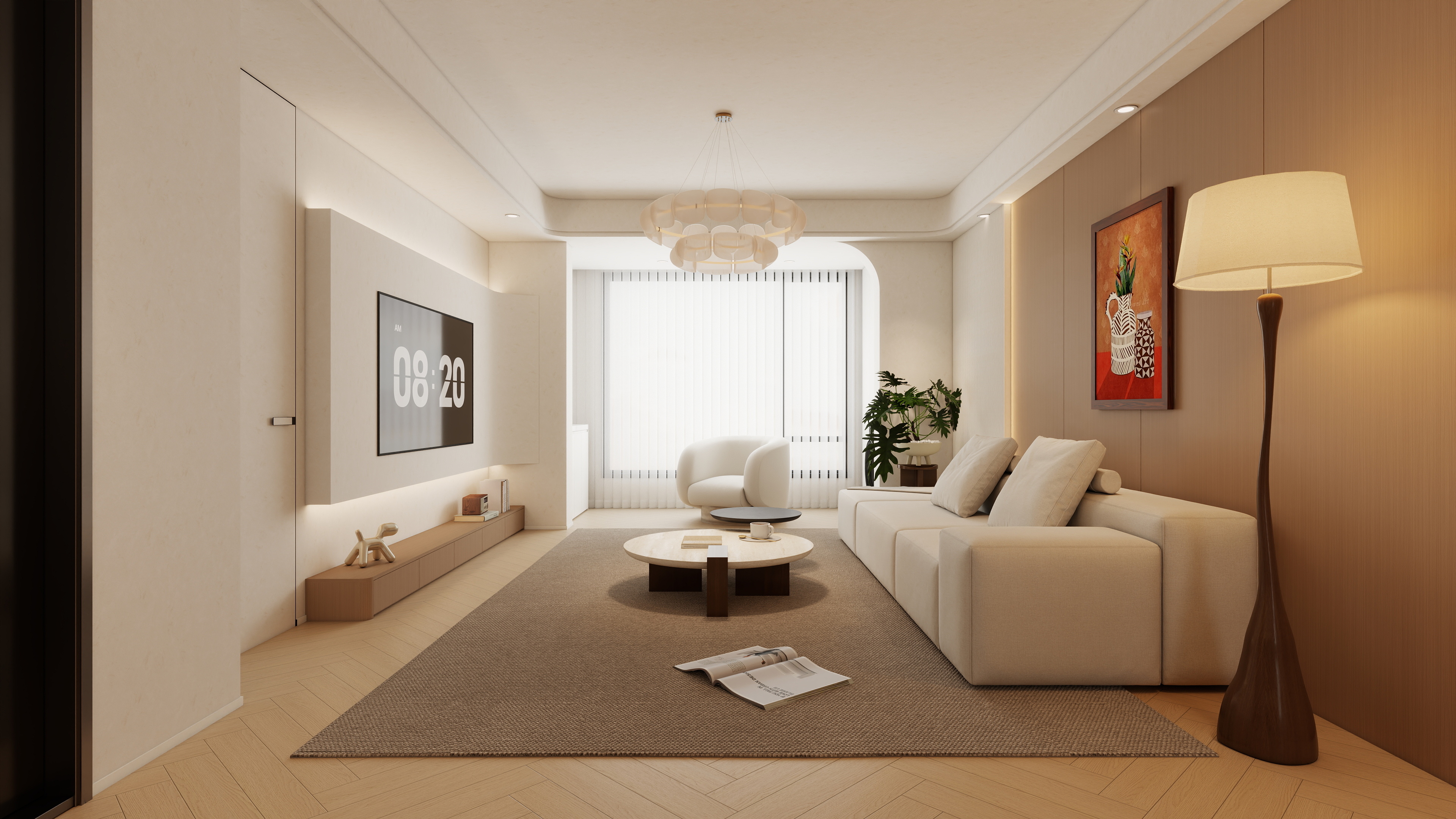 孙有权-『星霜荏苒』126平丨奶油中古风三居装修效果图