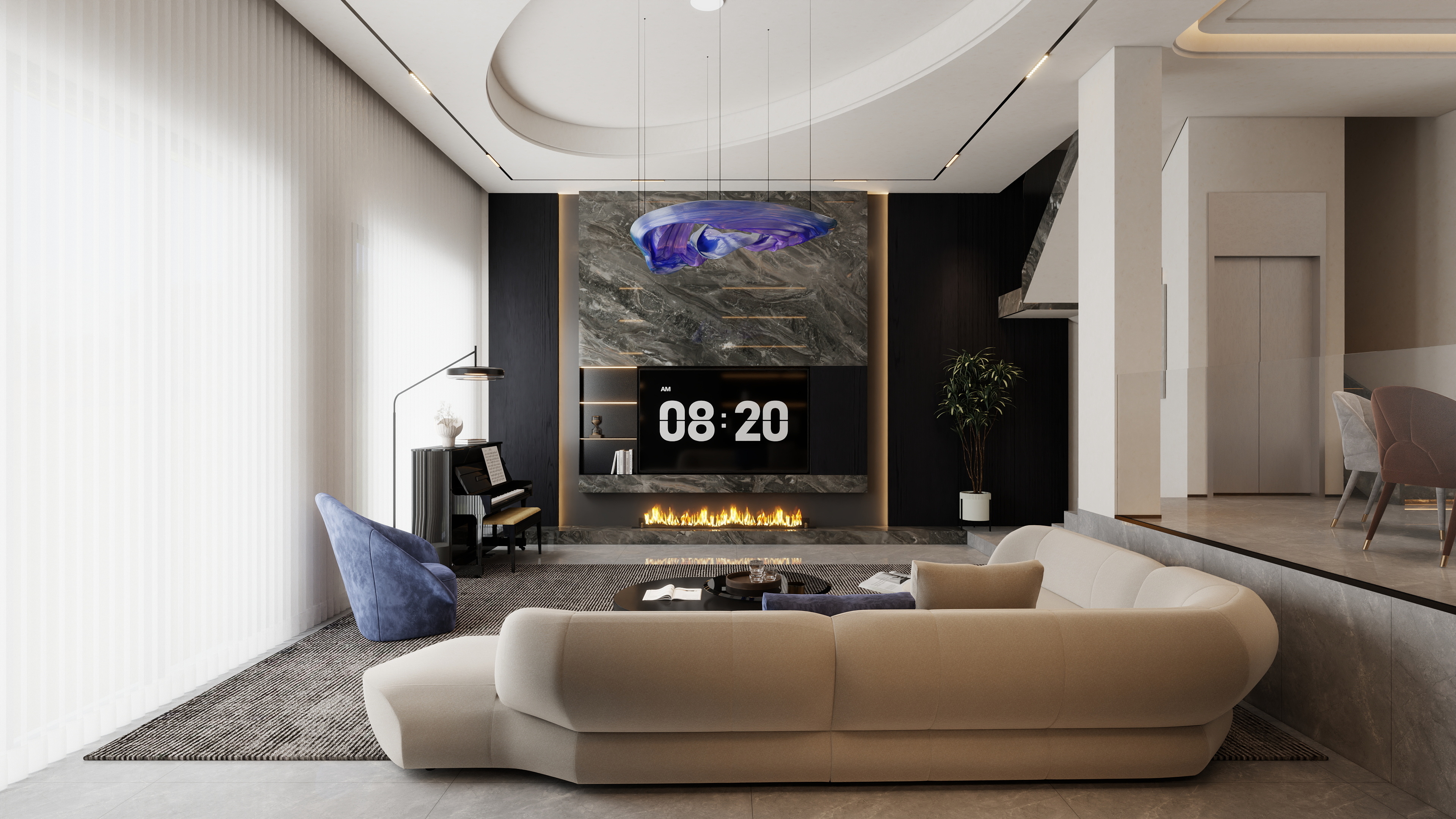 孙有权-『龙驹凤雏』100平丨意式轻奢跃层别墅装修效果图