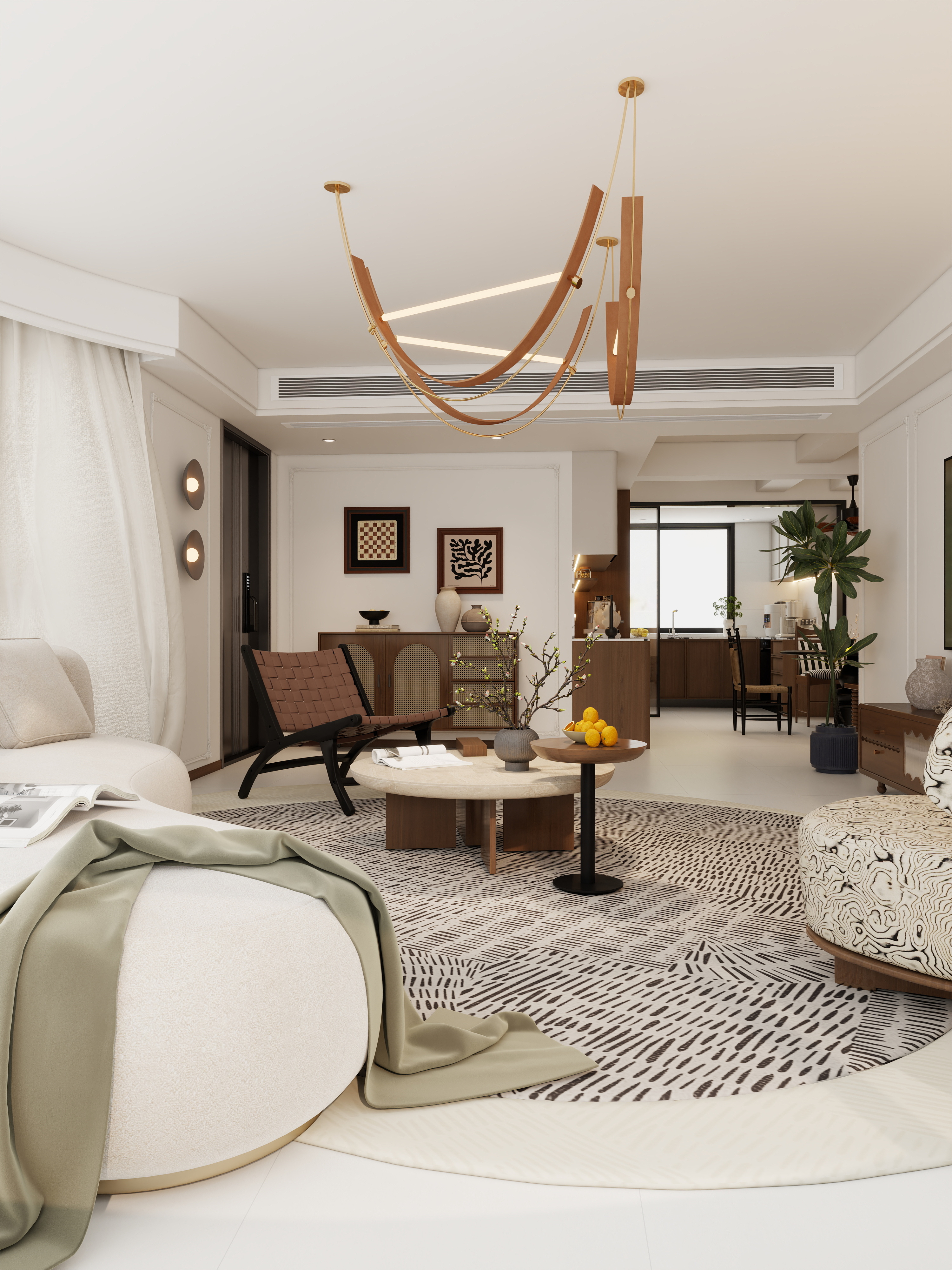 孙有权-『水木明瑟』137平丨中古风三居装修效果图