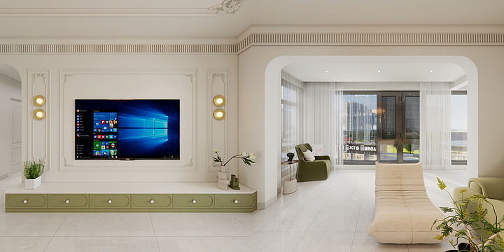 艺婵设计-幸福城3-1-801法式田园-装修设计方案