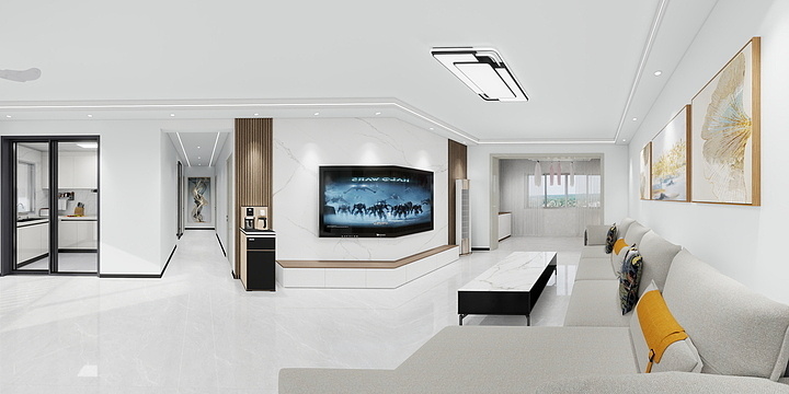 艺汐装饰-绿地国博城122户型效果图-装修设计方案