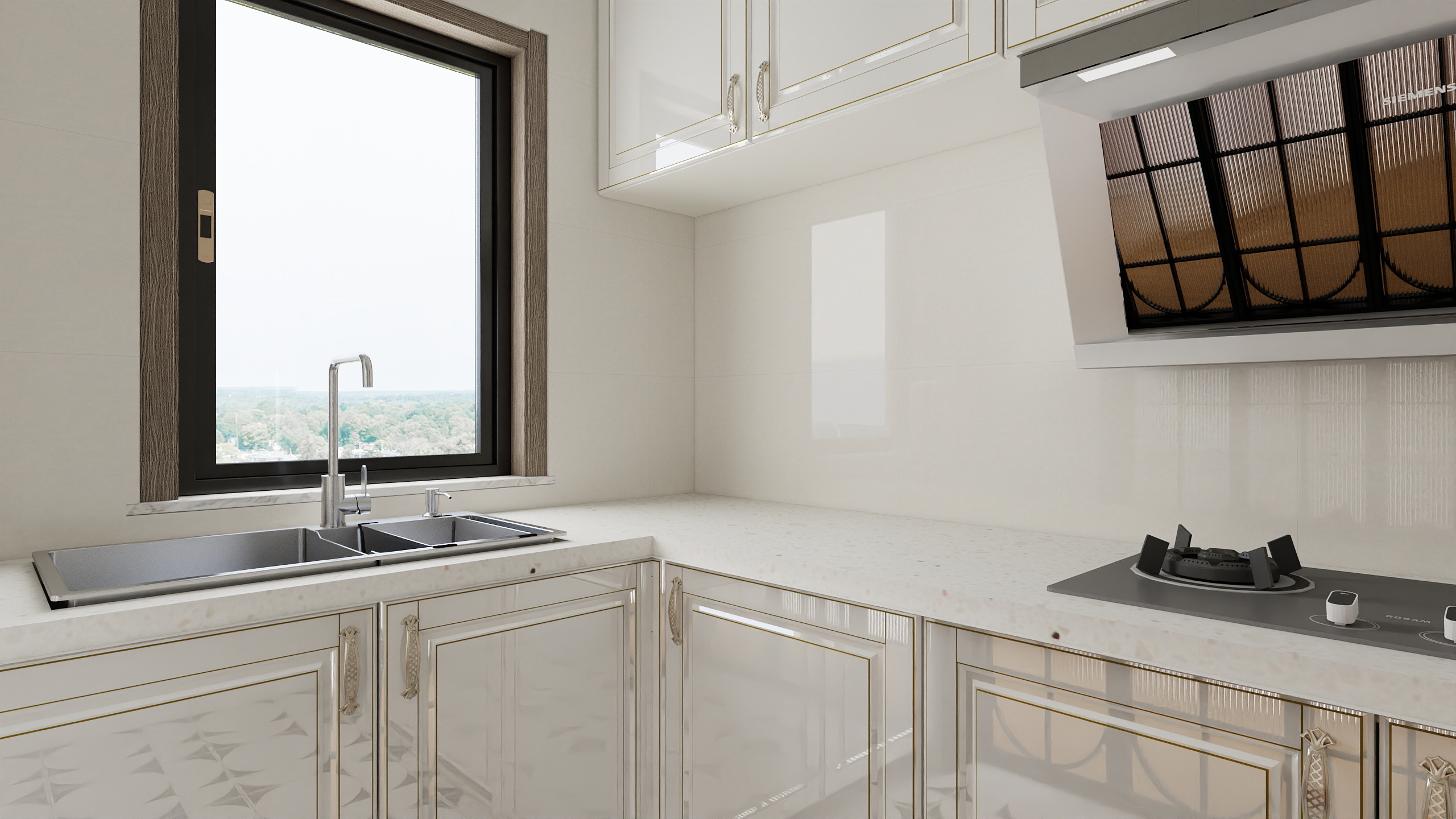 玉林百桂庞设计-永基公馆107平中古风装修效果图