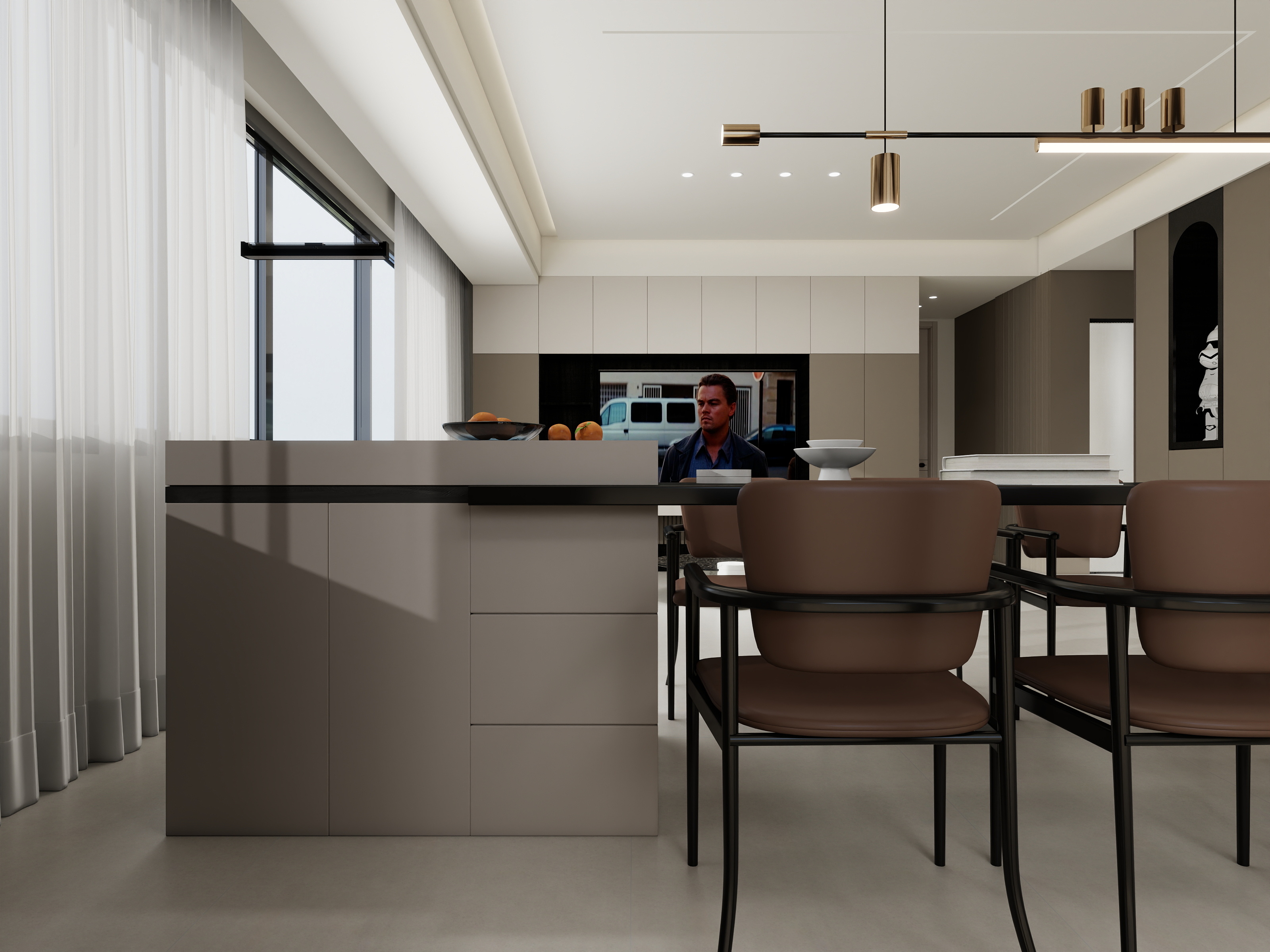 岳雯_-118㎡3室装修效果图