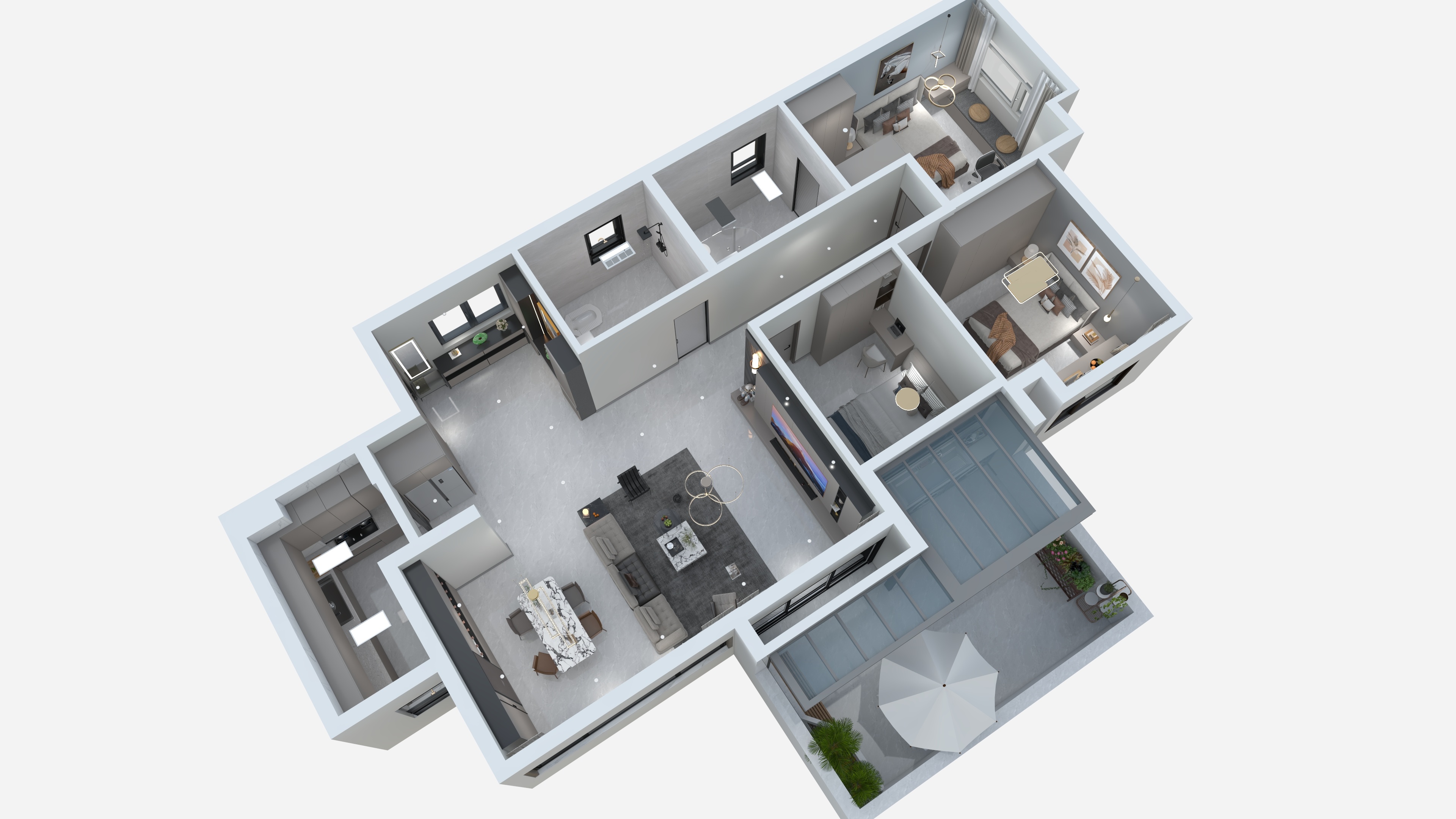 澜渊设计师-盛景天赋宋阿姨家现代轻奢效果图（户型变更2025.6。8）-装修设计方案