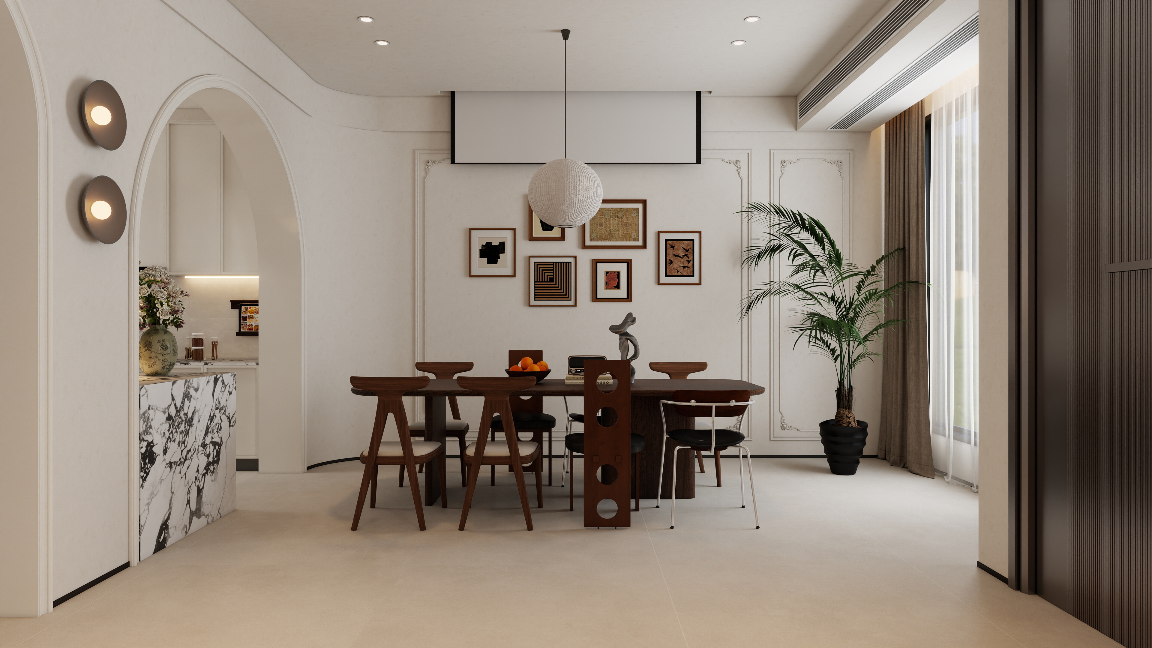 孙有权-『2025-6』200平丨中古风别墅三居装修效果图