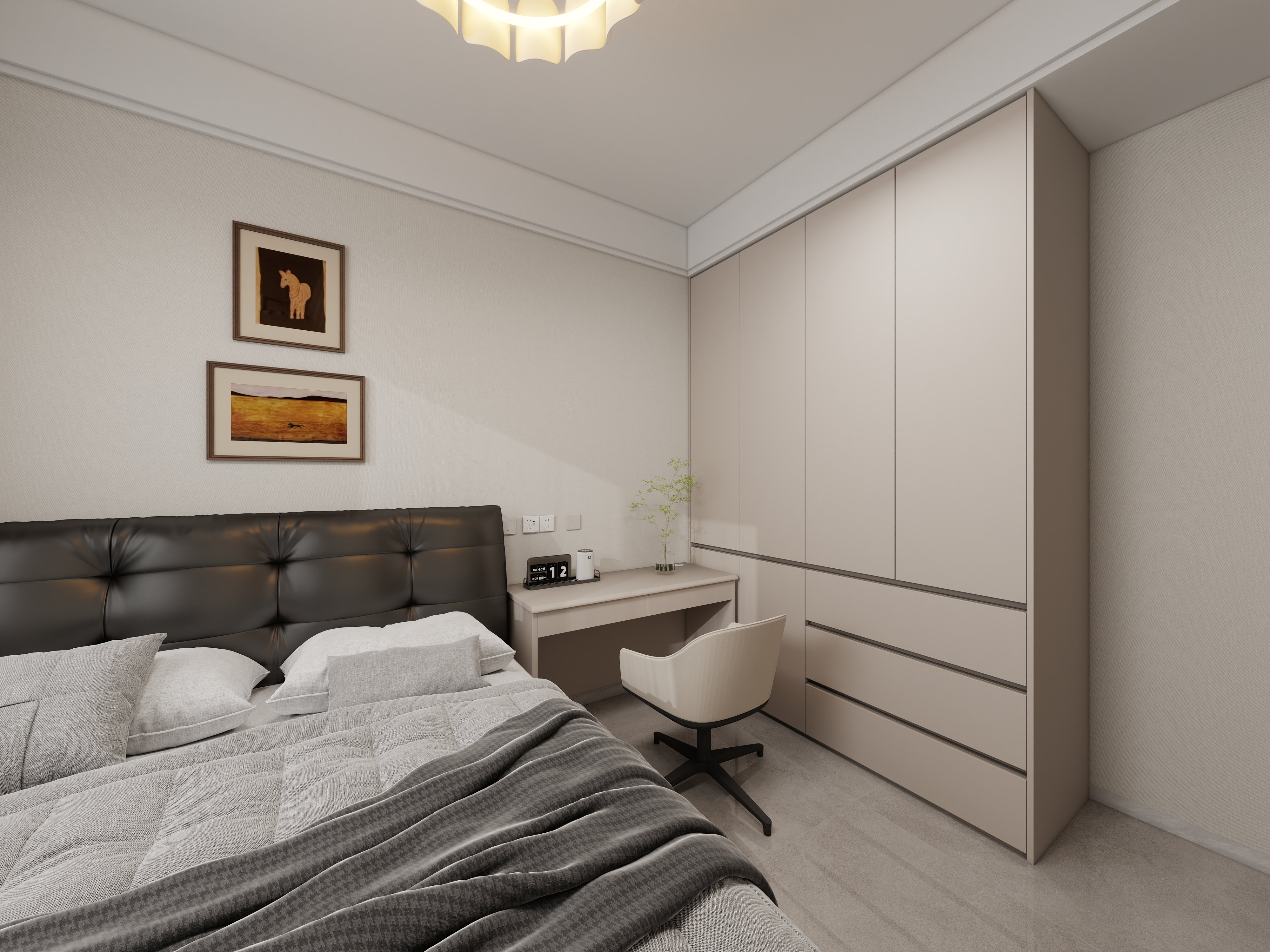 紫雪花恩-轻奢143㎡4室装修效果图