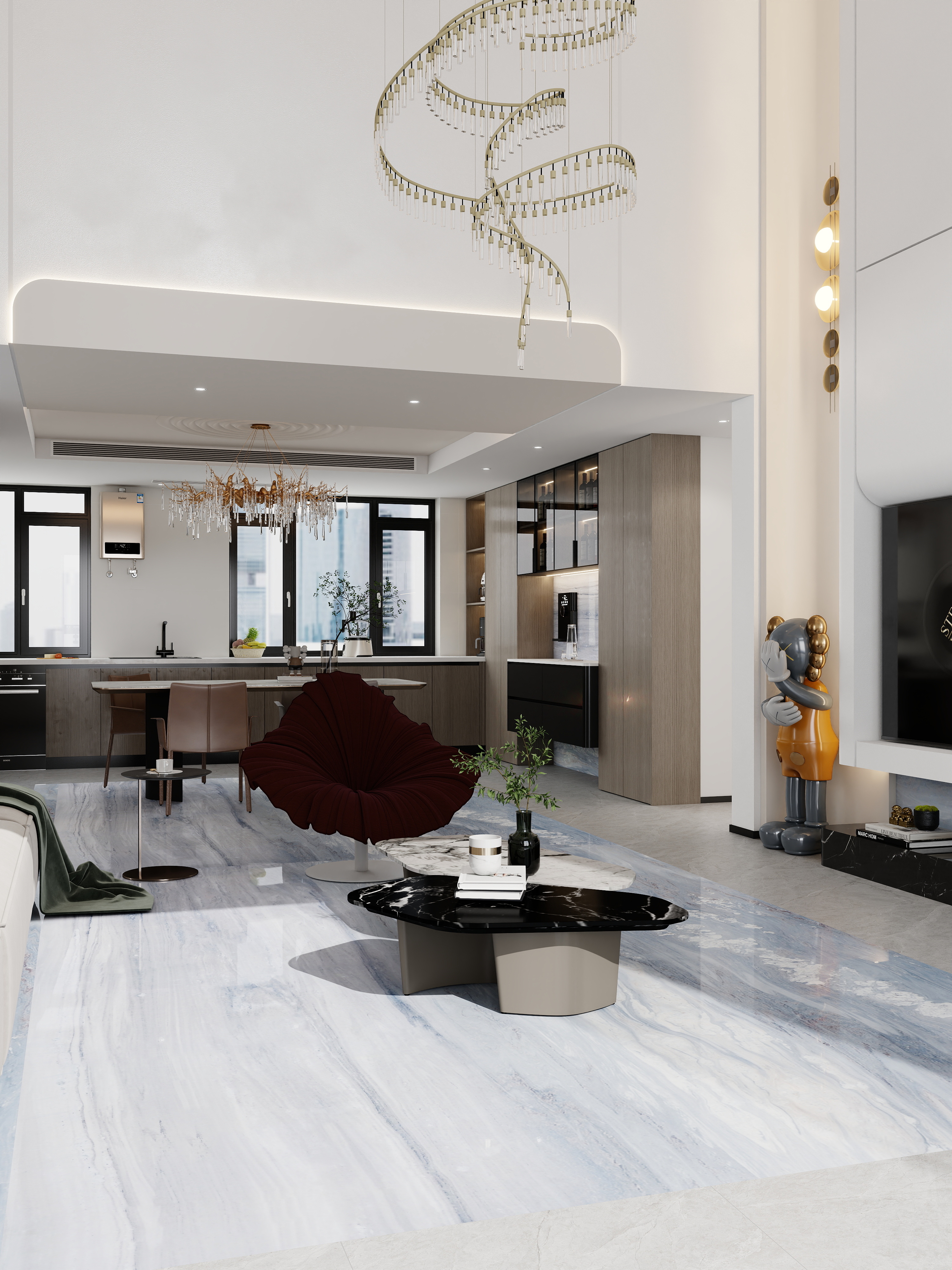 YY.洛洛-现代（客厅跃层）157㎡ 四室-装修设计方案