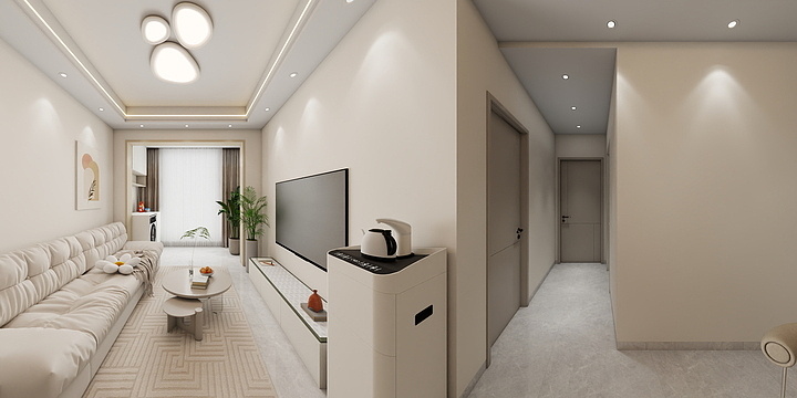 宵尧设计-沙文南街现代奶油风-装修设计方案