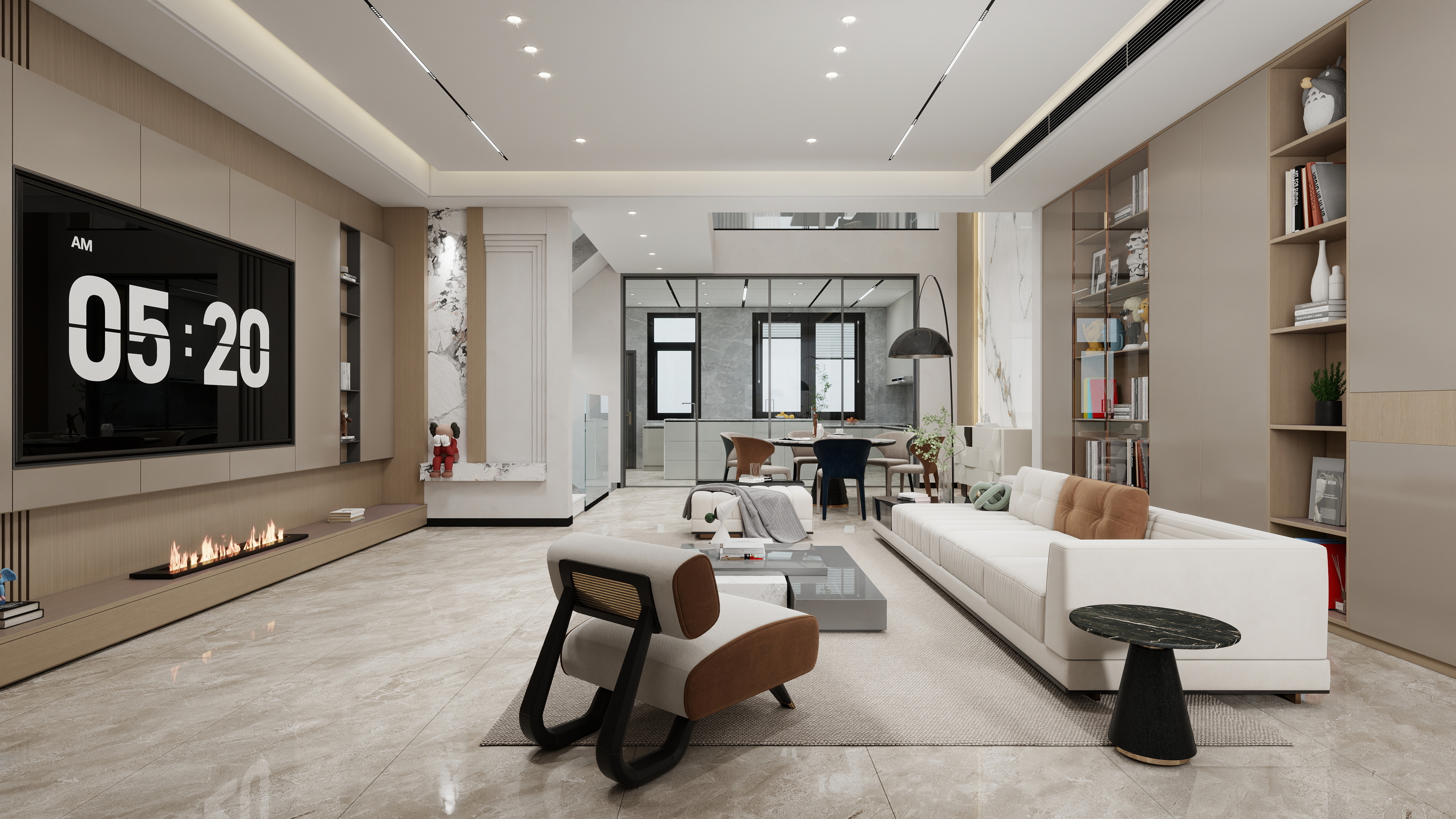 张岩-浙江绍兴400㎡现代简约别墅-装修设计方案