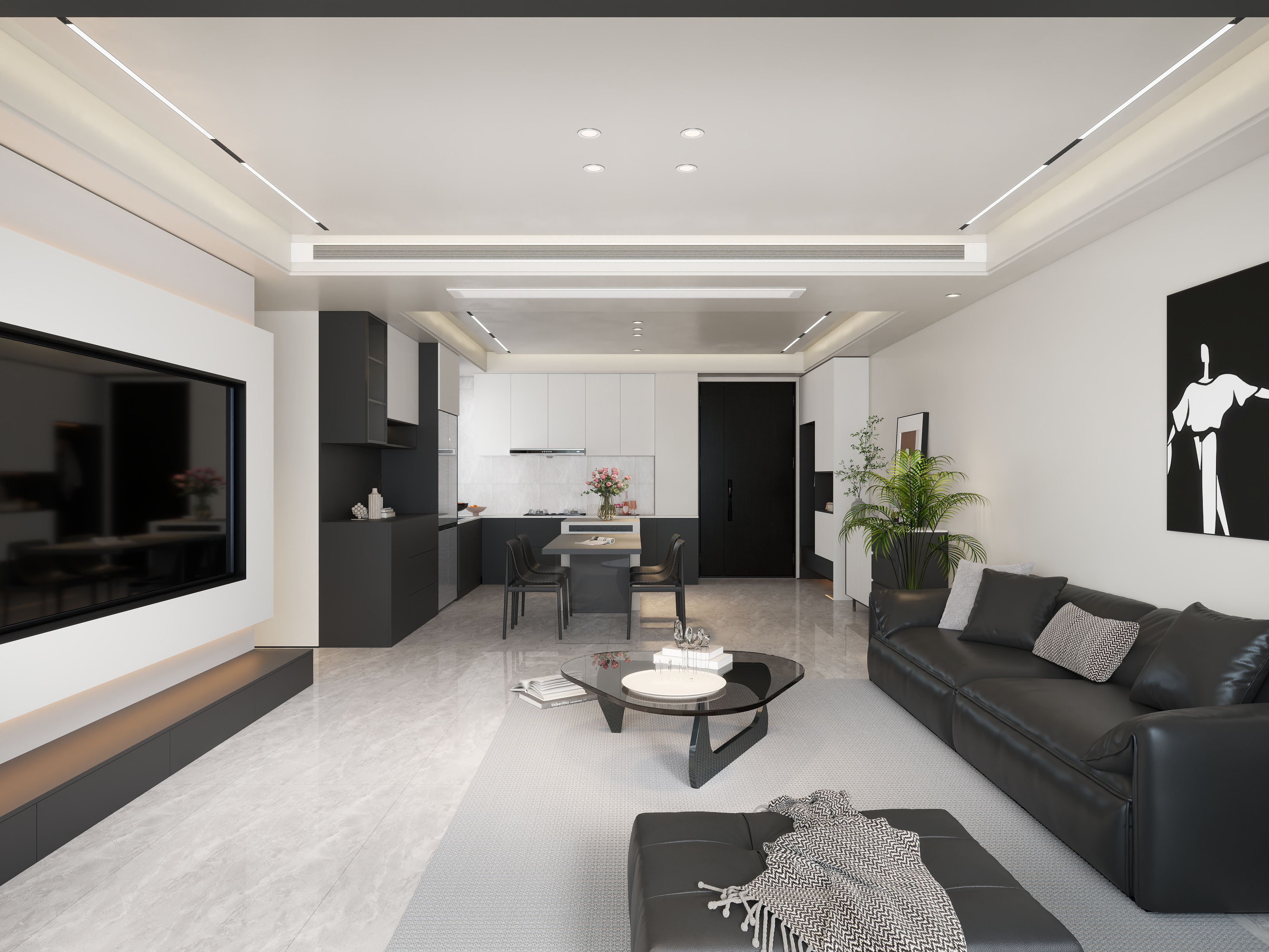 艺雅丽-113平现代简约   装修效果图