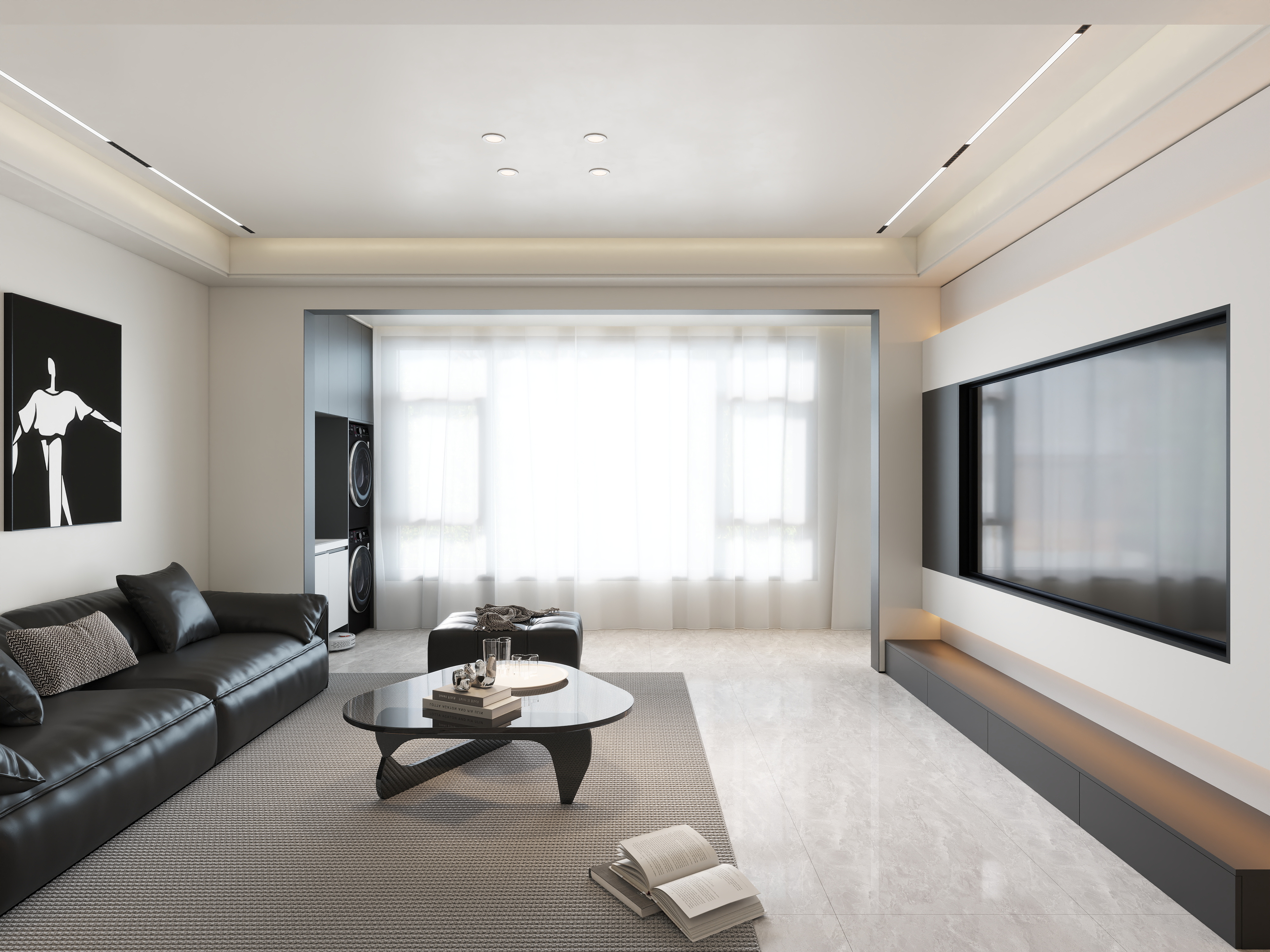 艺雅丽-113平现代简约   装修效果图