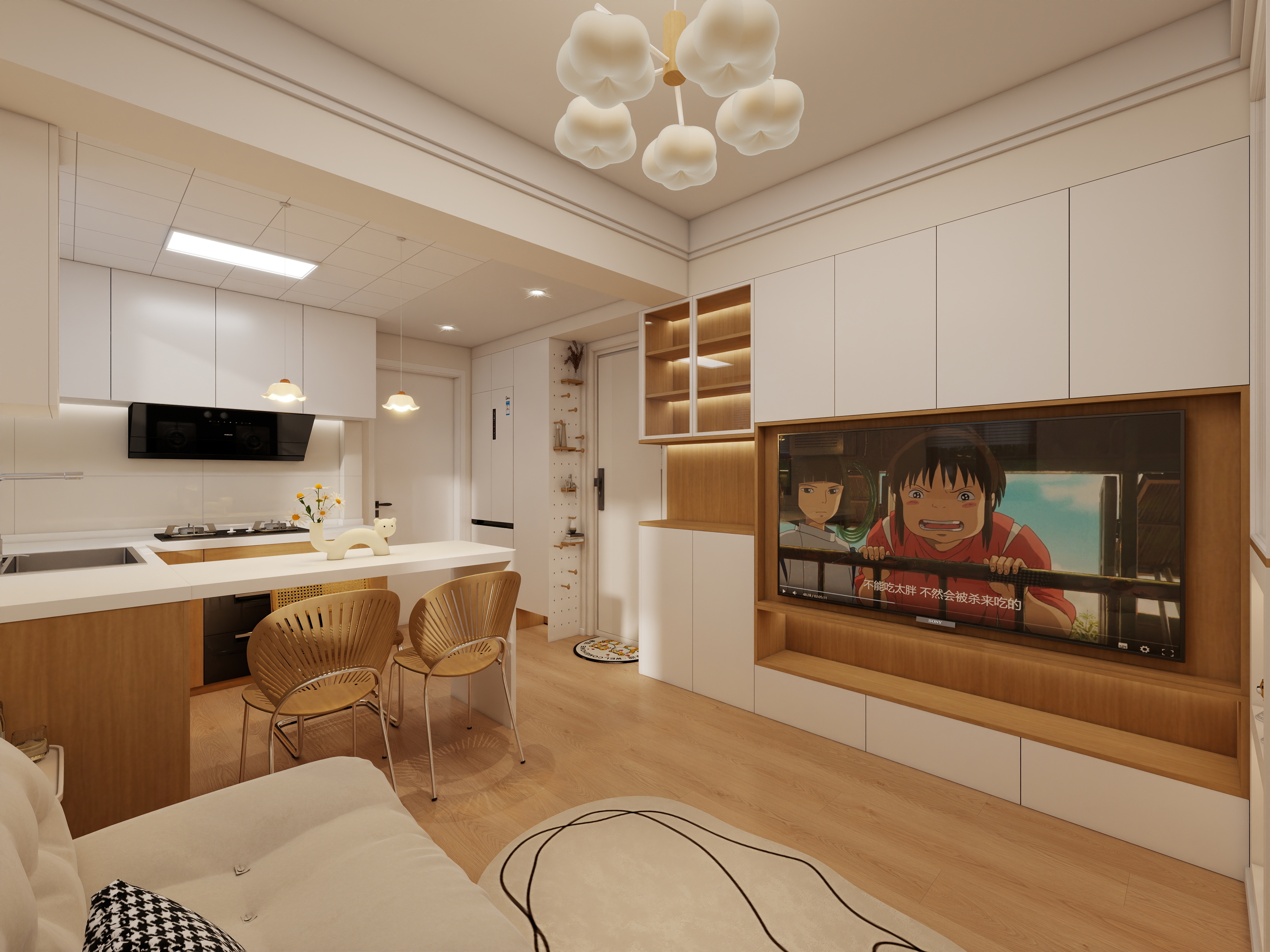 夏梦焱-原木奶油风装修效果图