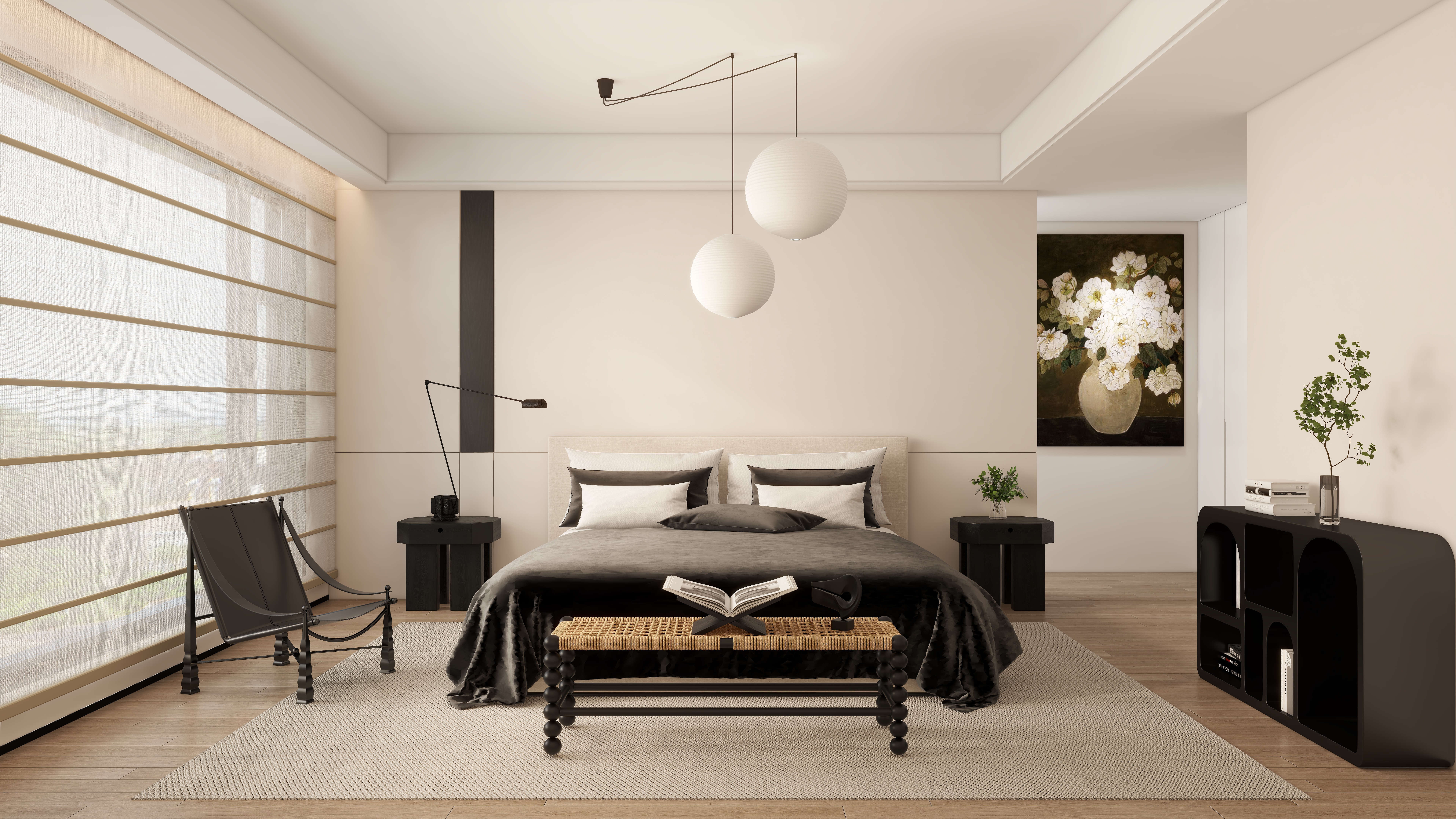 A-昭阳-侘寂风卧室-装修设计方案