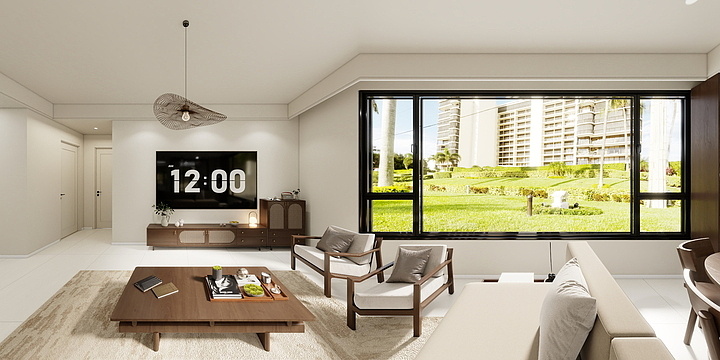 居永悦装饰师鸿波-壹号院二期142中古风-装修设计方案