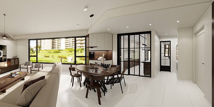 居永悦装饰师鸿波-壹号院二期142平601室-装修设计方案